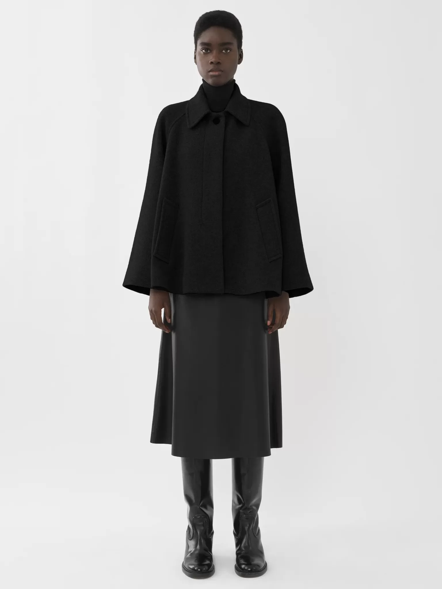 Femme Chloé Manteau Court Style Cape