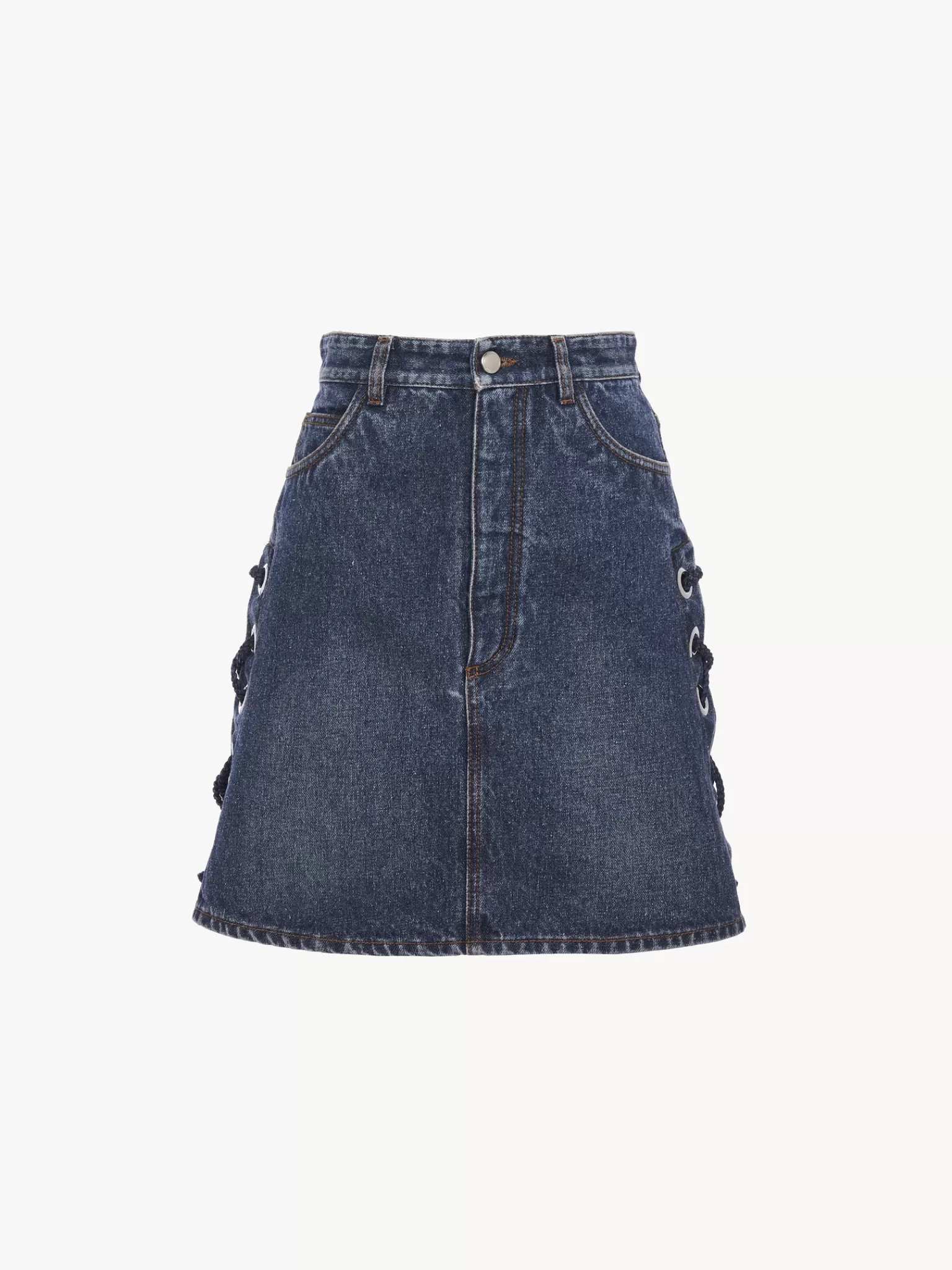 Femme Chloé Mini Jupe A Lacets