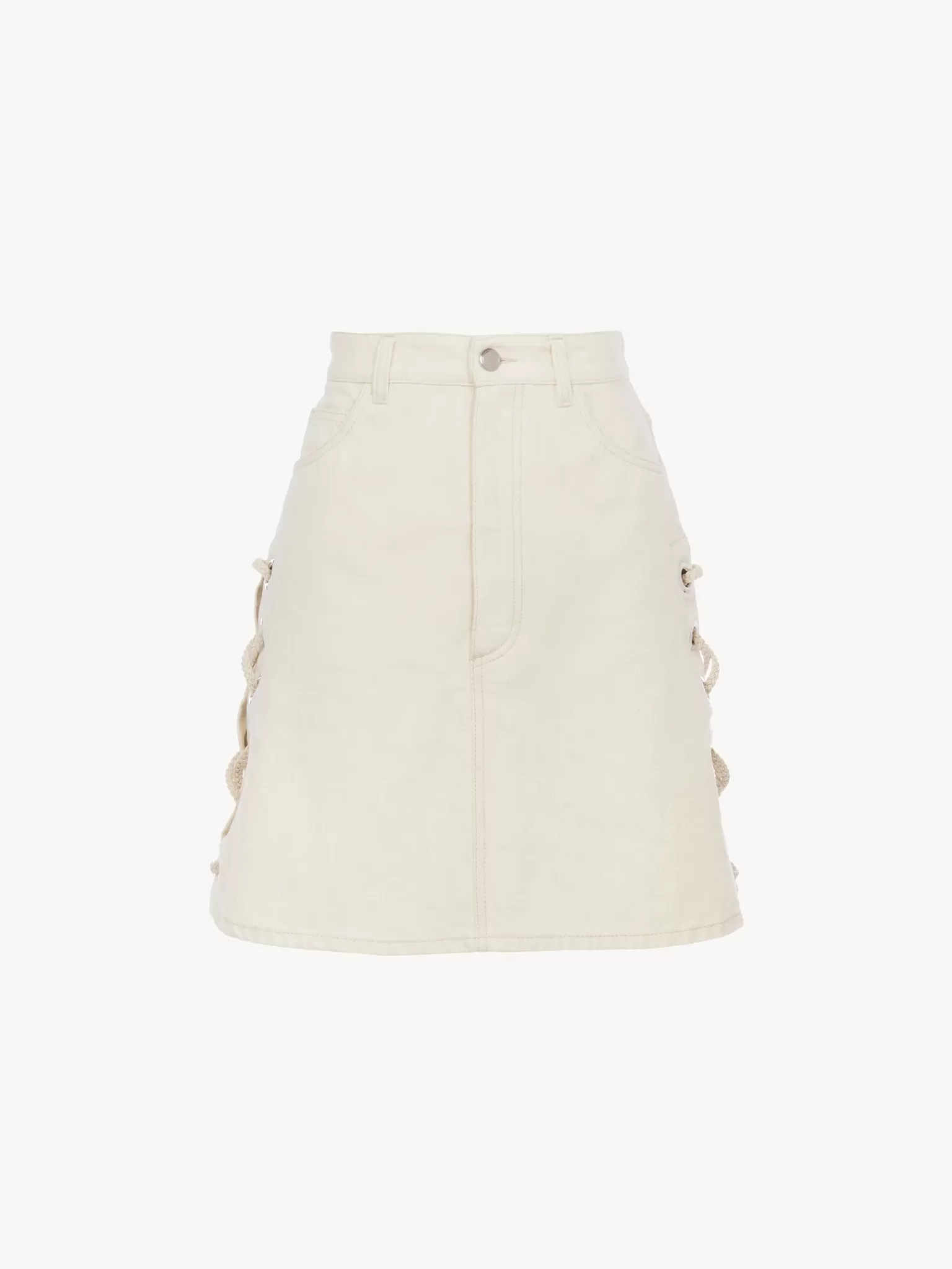 Femme Chloé Mini Jupe A Lacets