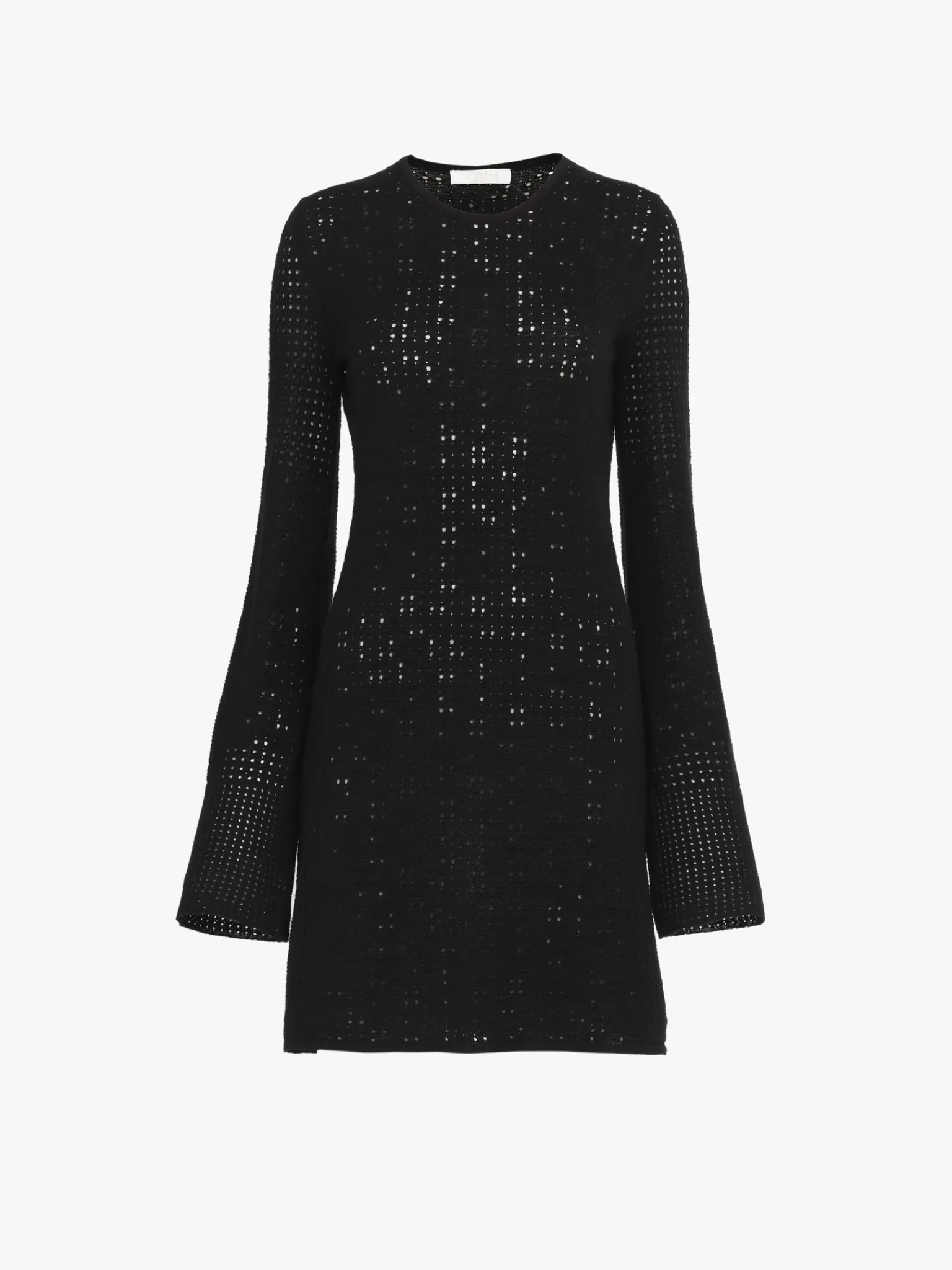 Femme Chloé Mini Robe Manches Trompette