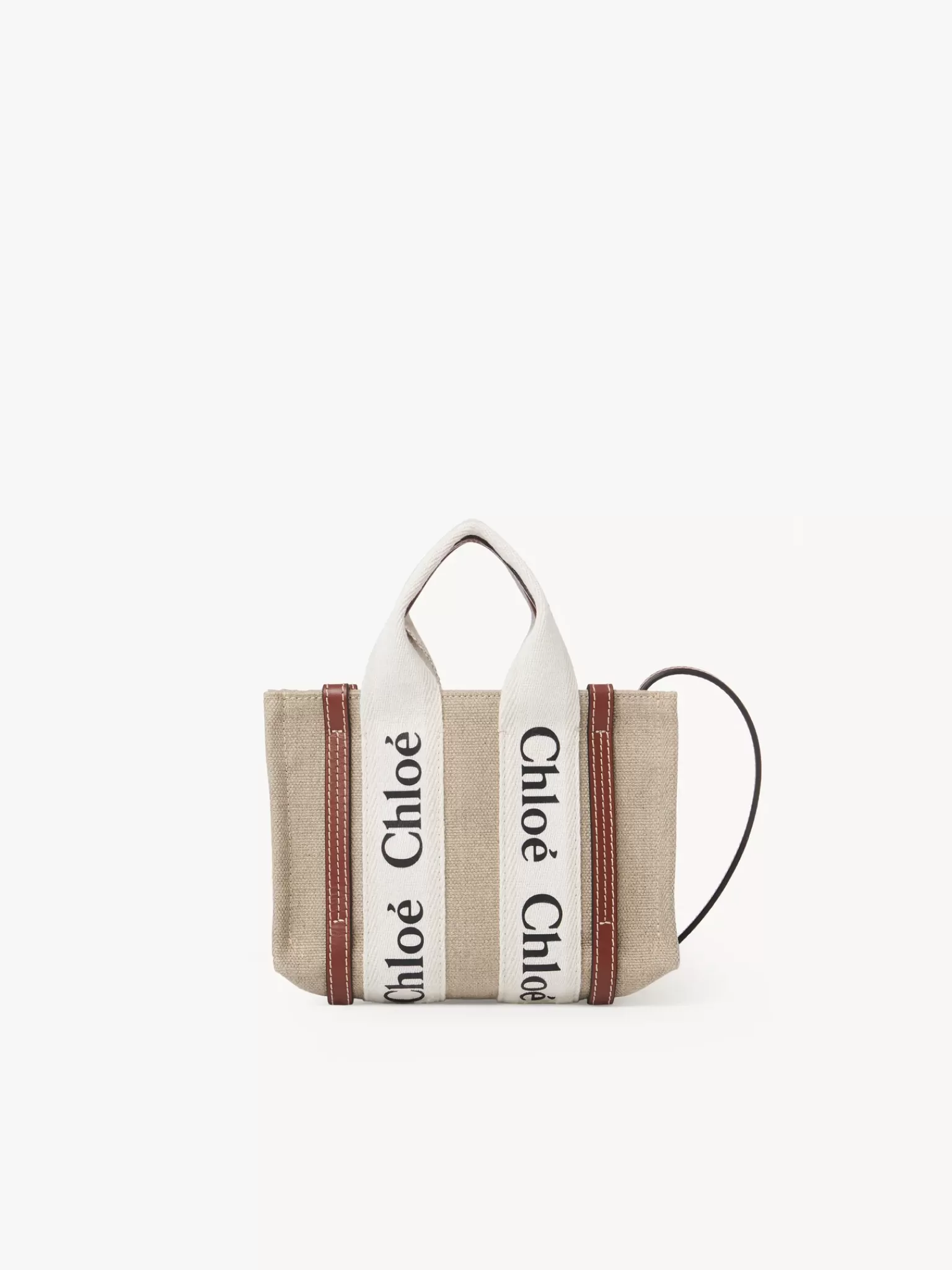 Femme Chloé Mini Sac Cabas Woody A Bandoulière