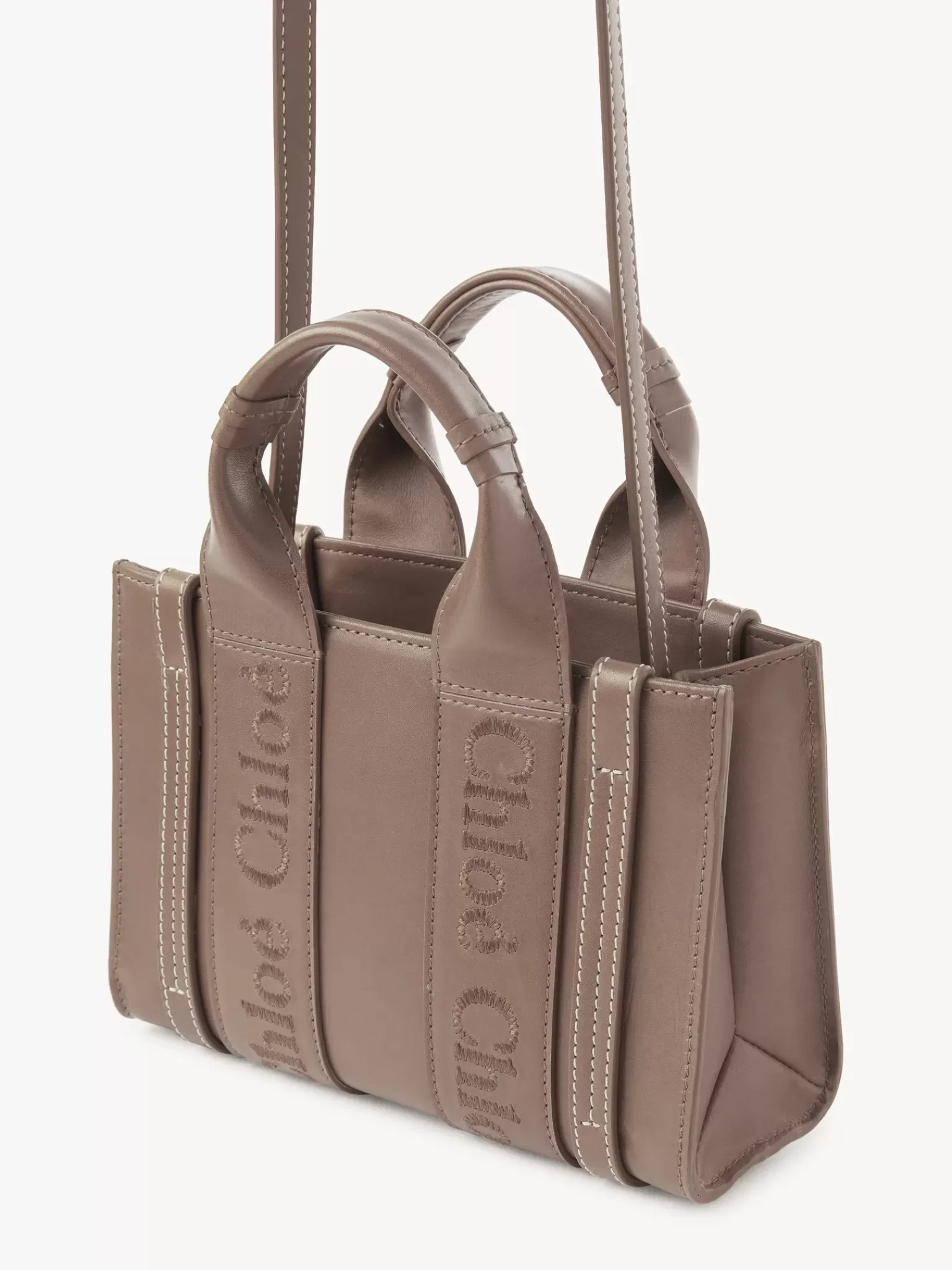 Femme Chloé Mini Sac Cabas Woody A Bandoulière