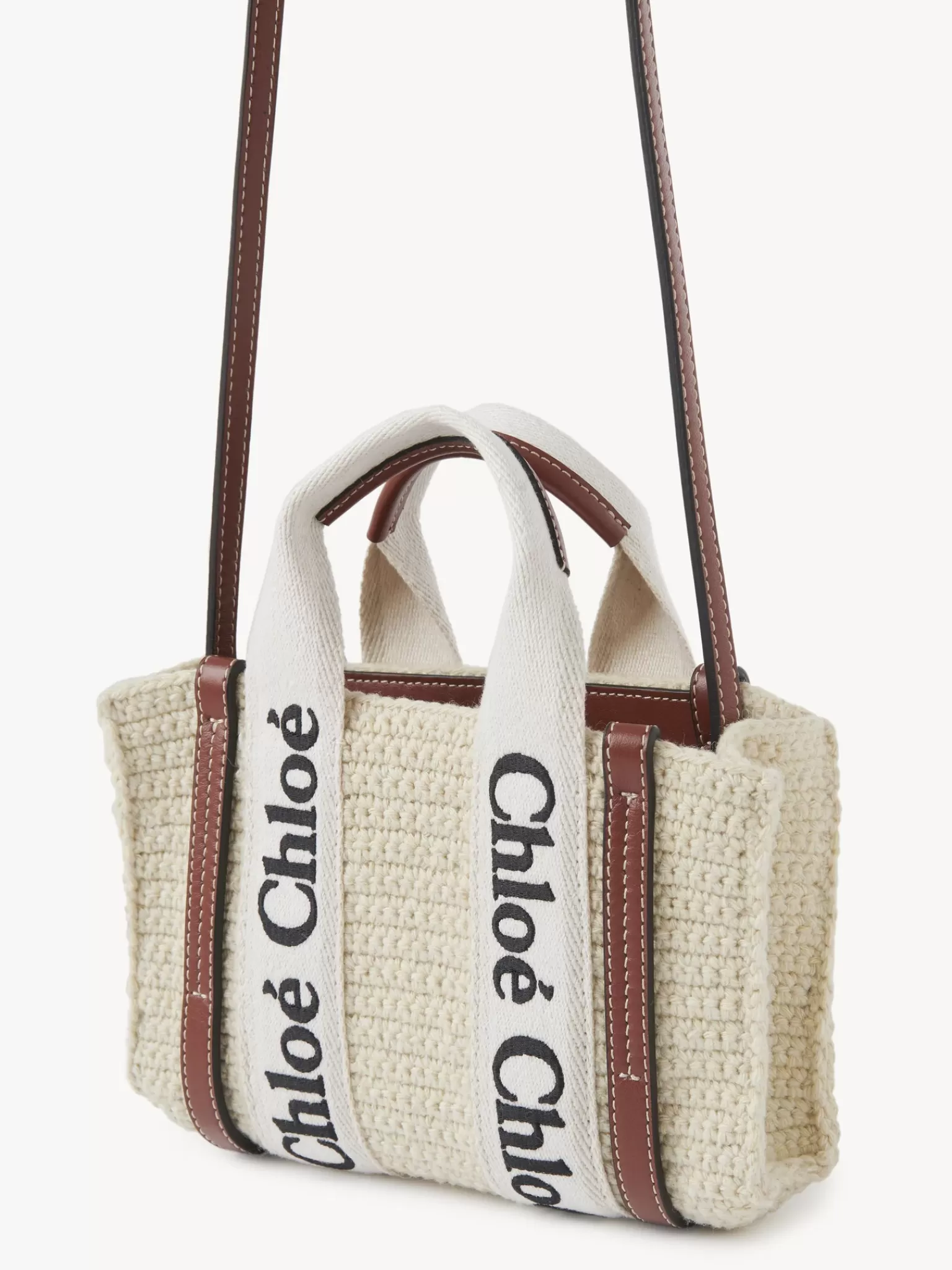 Femme Chloé Mini Sac Cabas Woody A Bandoulière