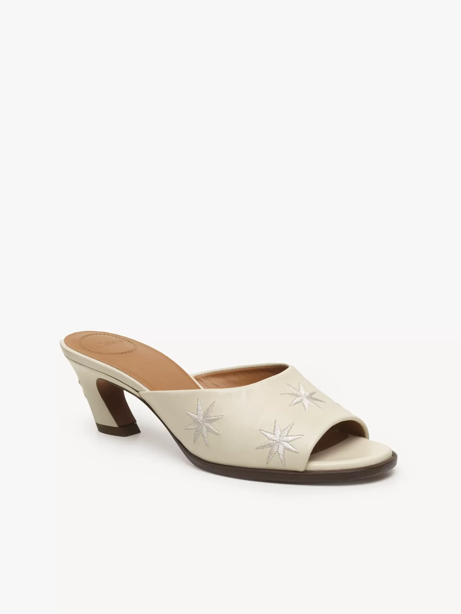 Femme Chloé Mules A Talon Oli