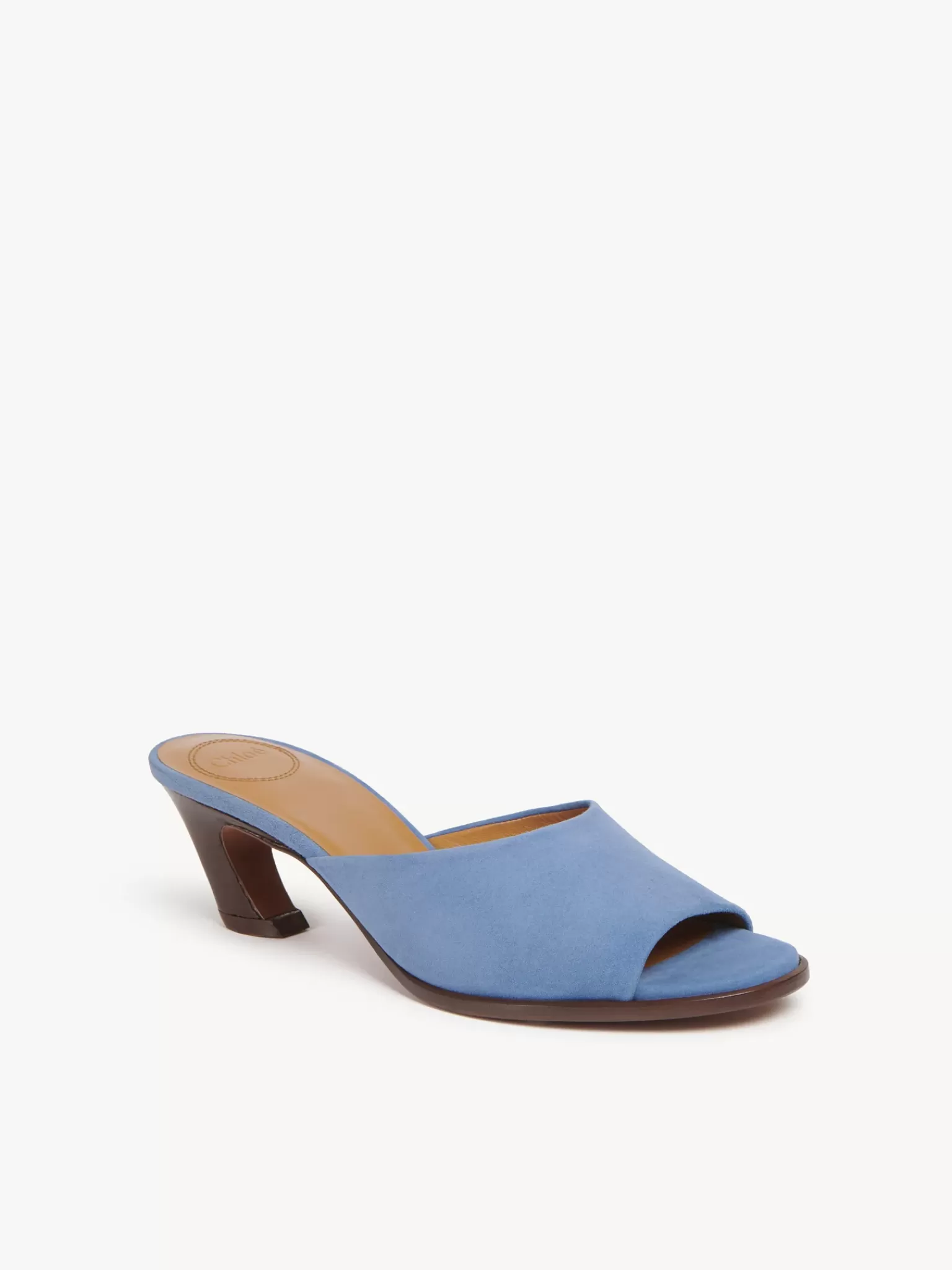 Femme Chloé Mules A Talon Oli