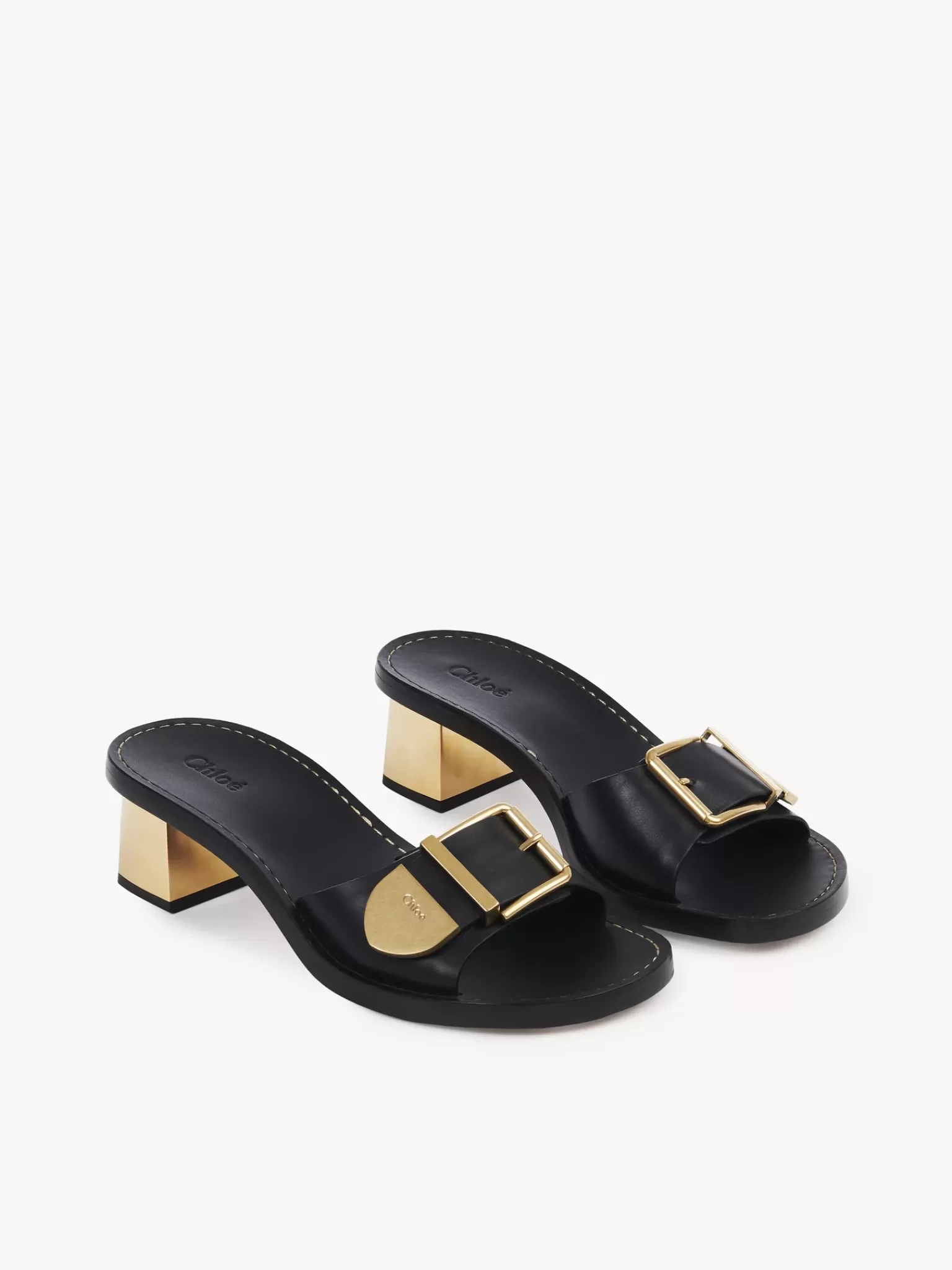 Femme Chloé Mules A Talon Rebecca