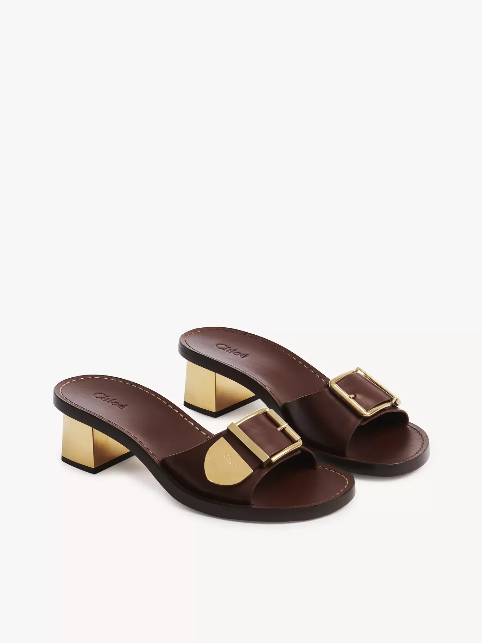 Femme Chloé Mules A Talon Rebecca