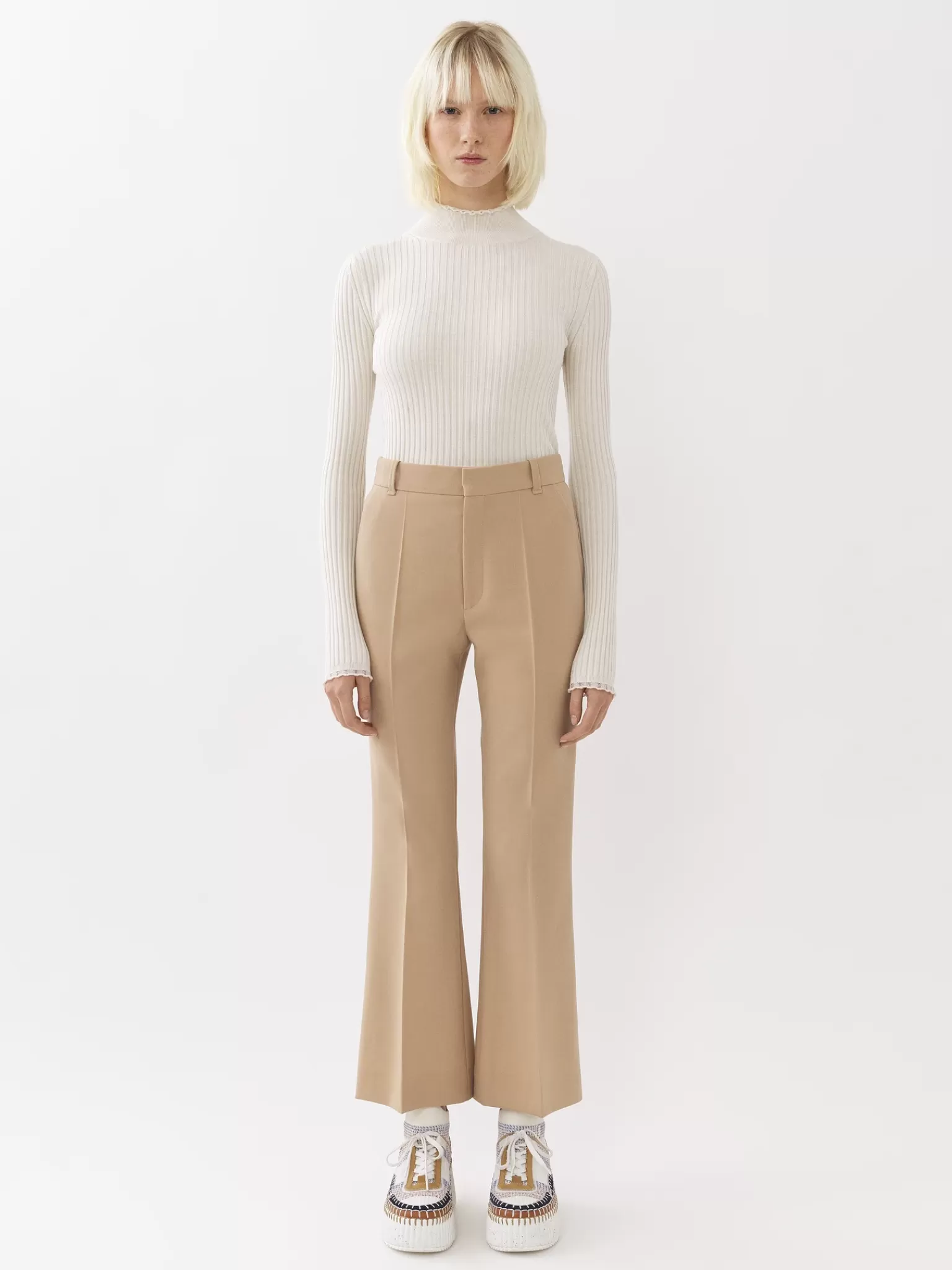 Femme Chloé Pantalon Bootcut Court