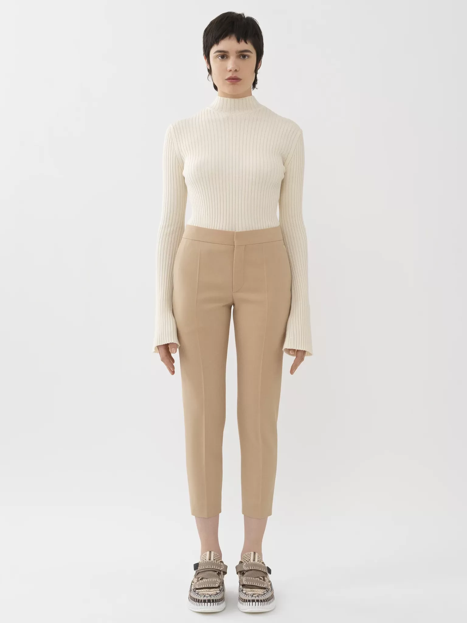 Femme Chloé Pantalon Cigarette Court