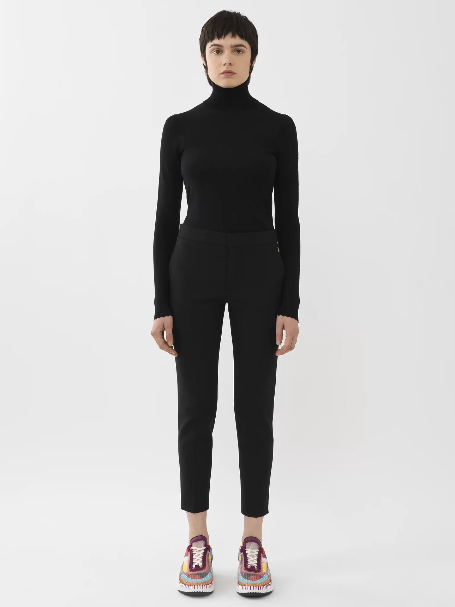 Femme Chloé Pantalon Cigarette Court