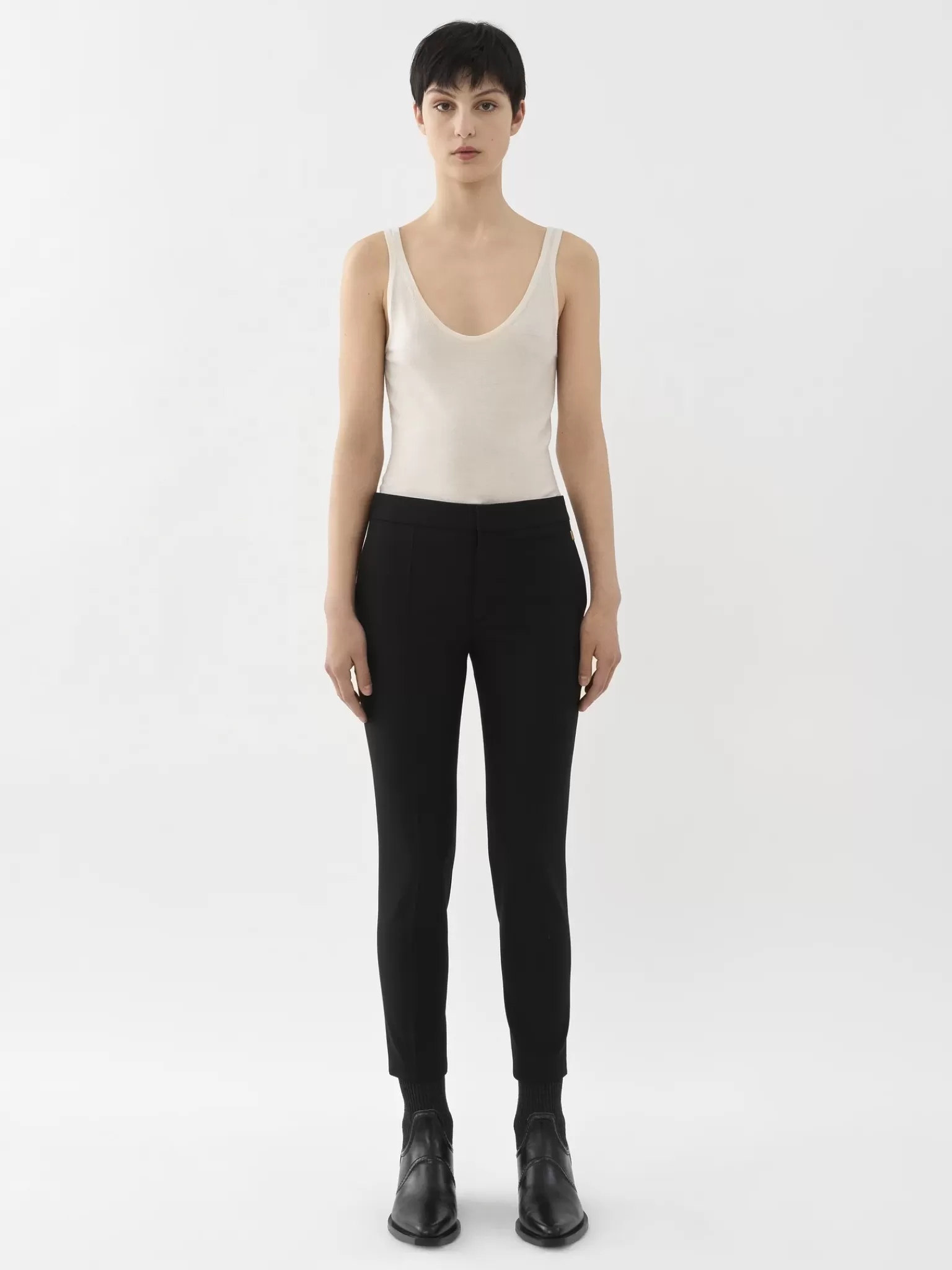 Femme Chloé Pantalon Cigarette Court