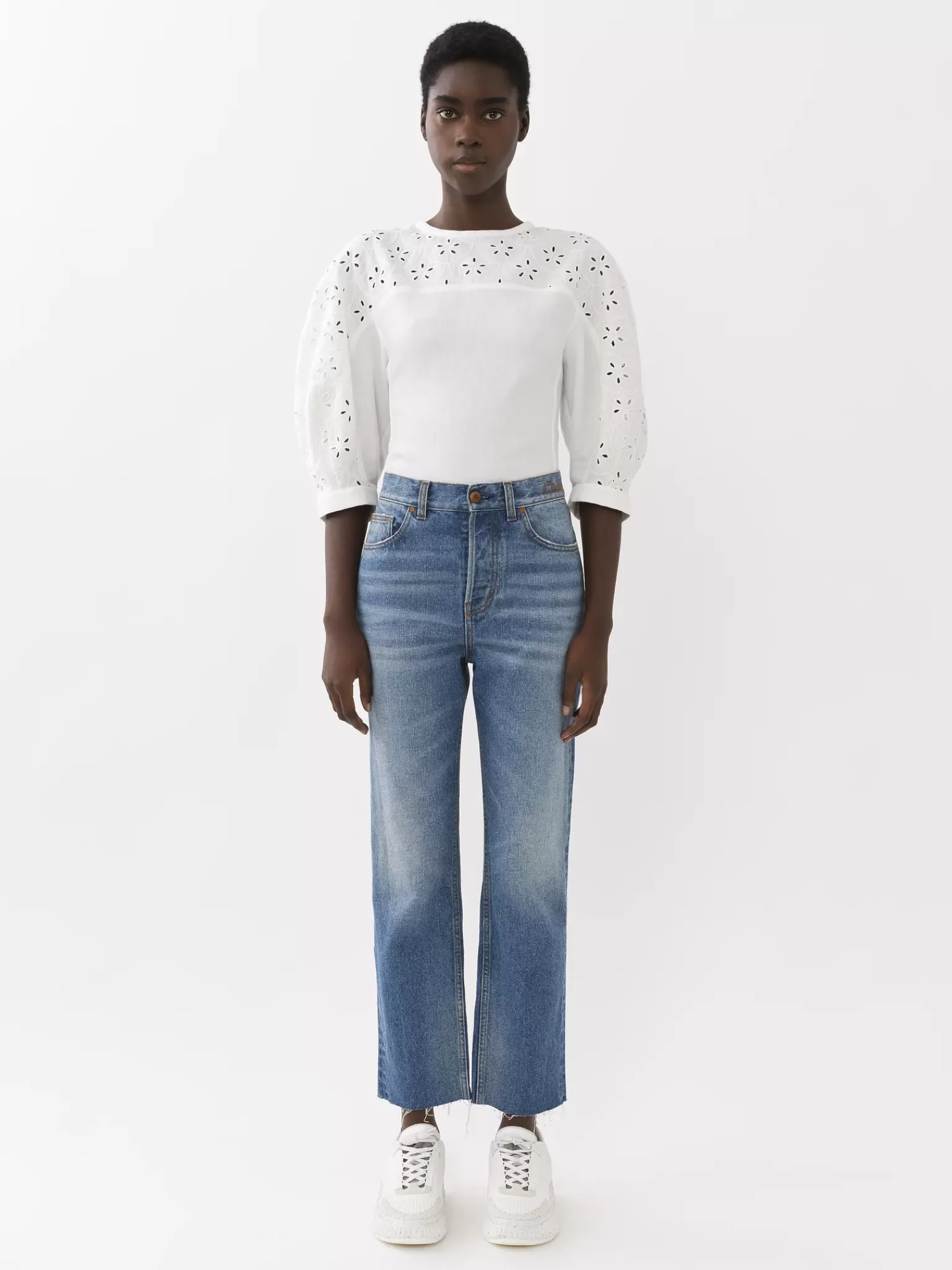 Femme Chloé Pantalon Court Droit « Masaya »