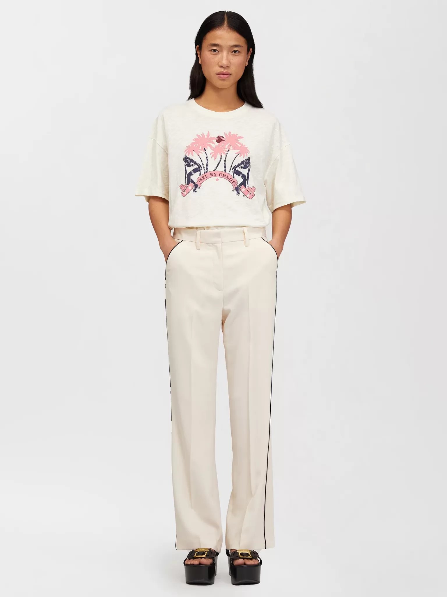 Femme Chloé Pantalon Evase