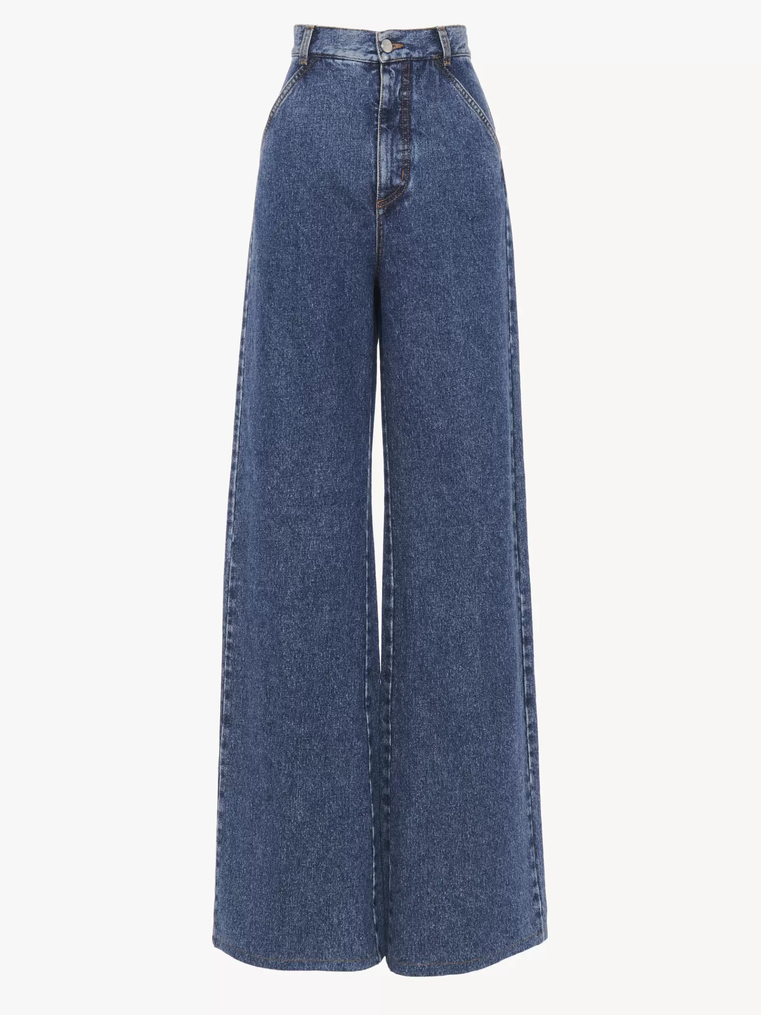 Femme Chloé Pantalon Large Style Marin