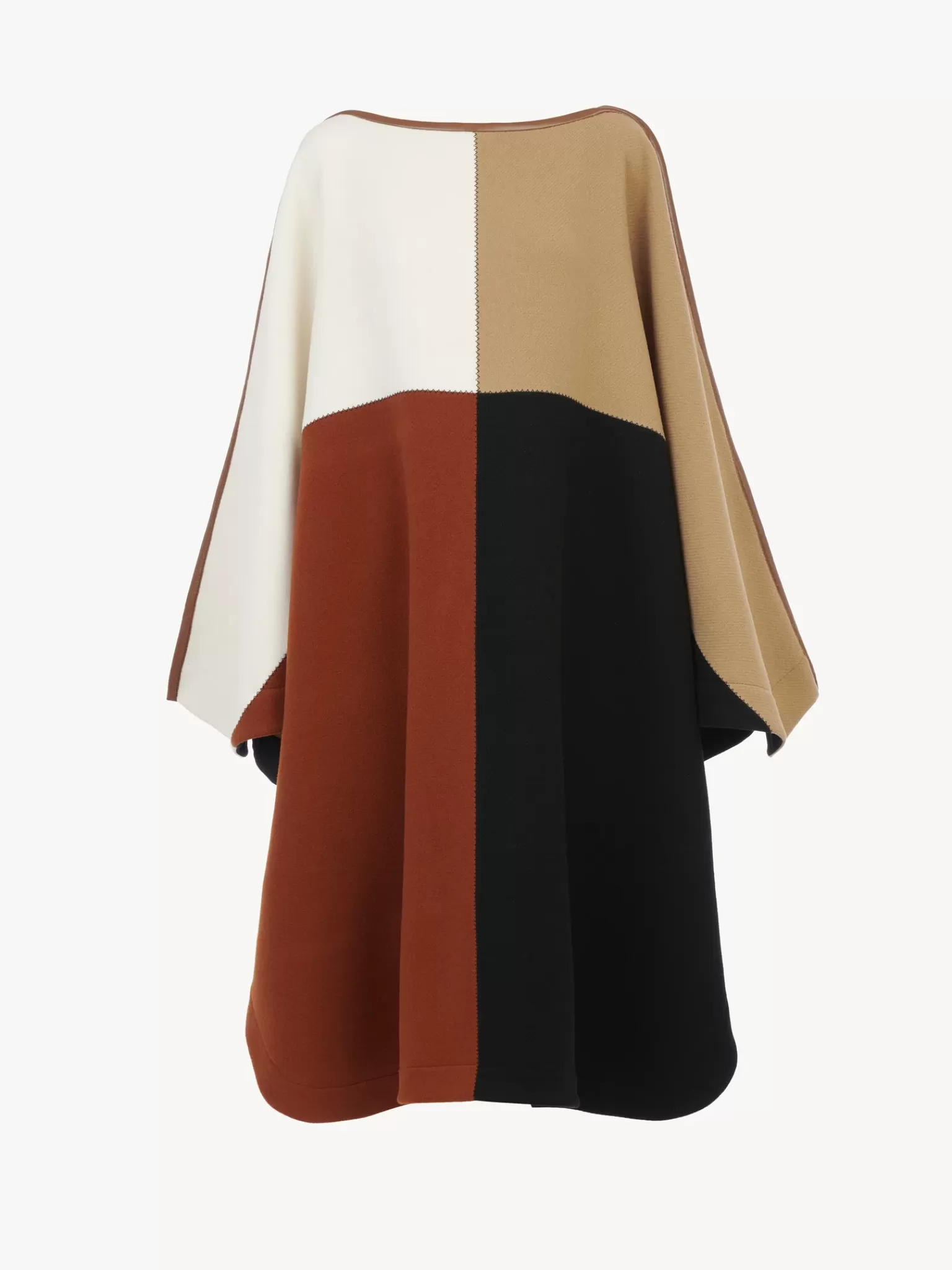 Femme Chloé Poncho Long Color Block