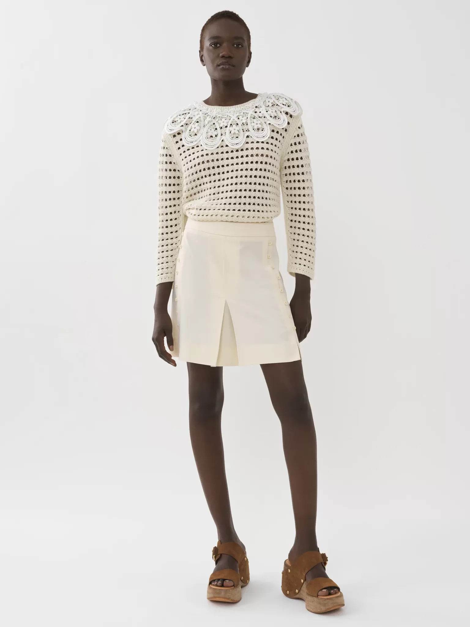 Femme Chloé Pull A Collerette