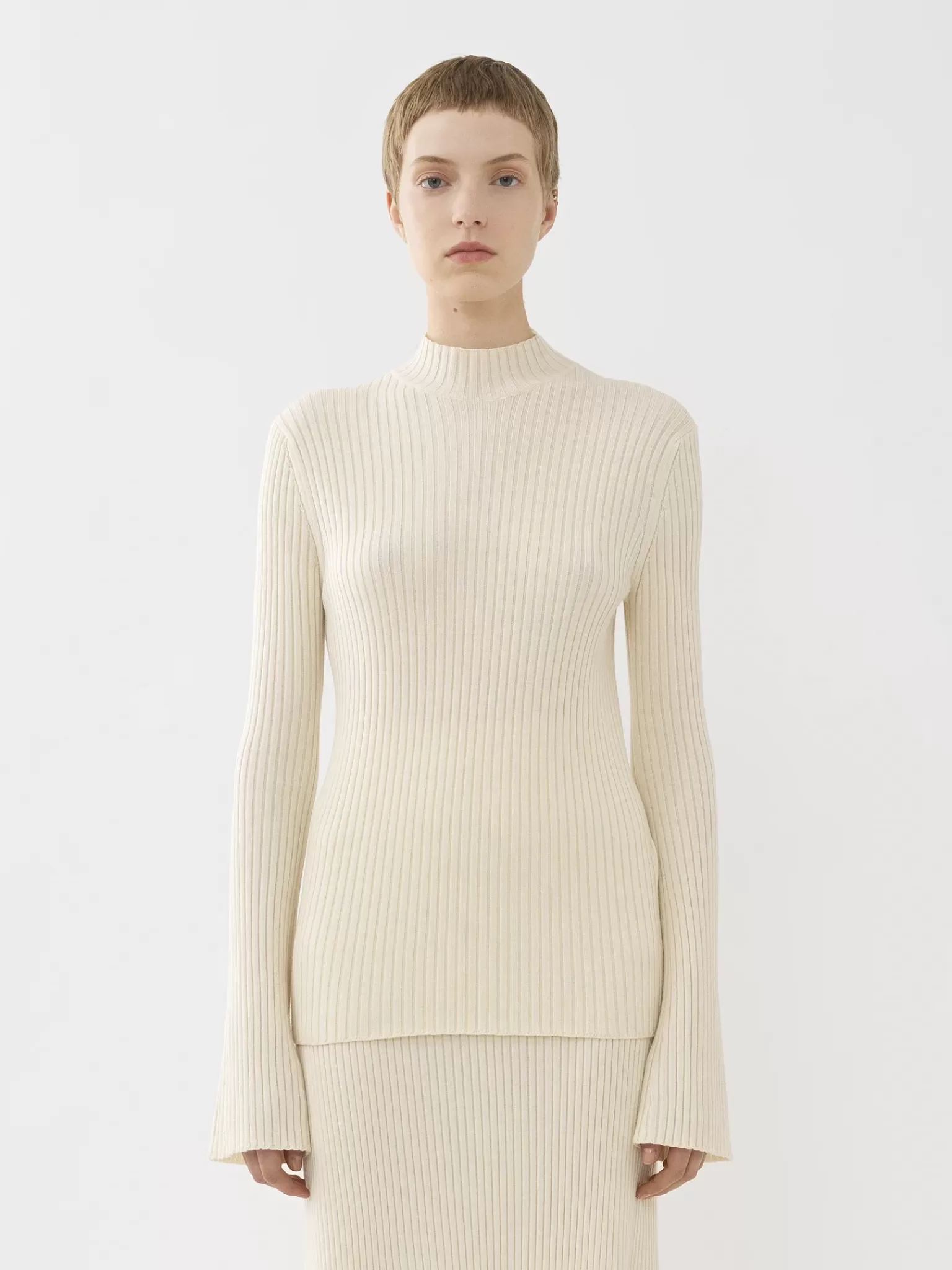 Femme Chloé Pull Col Montant