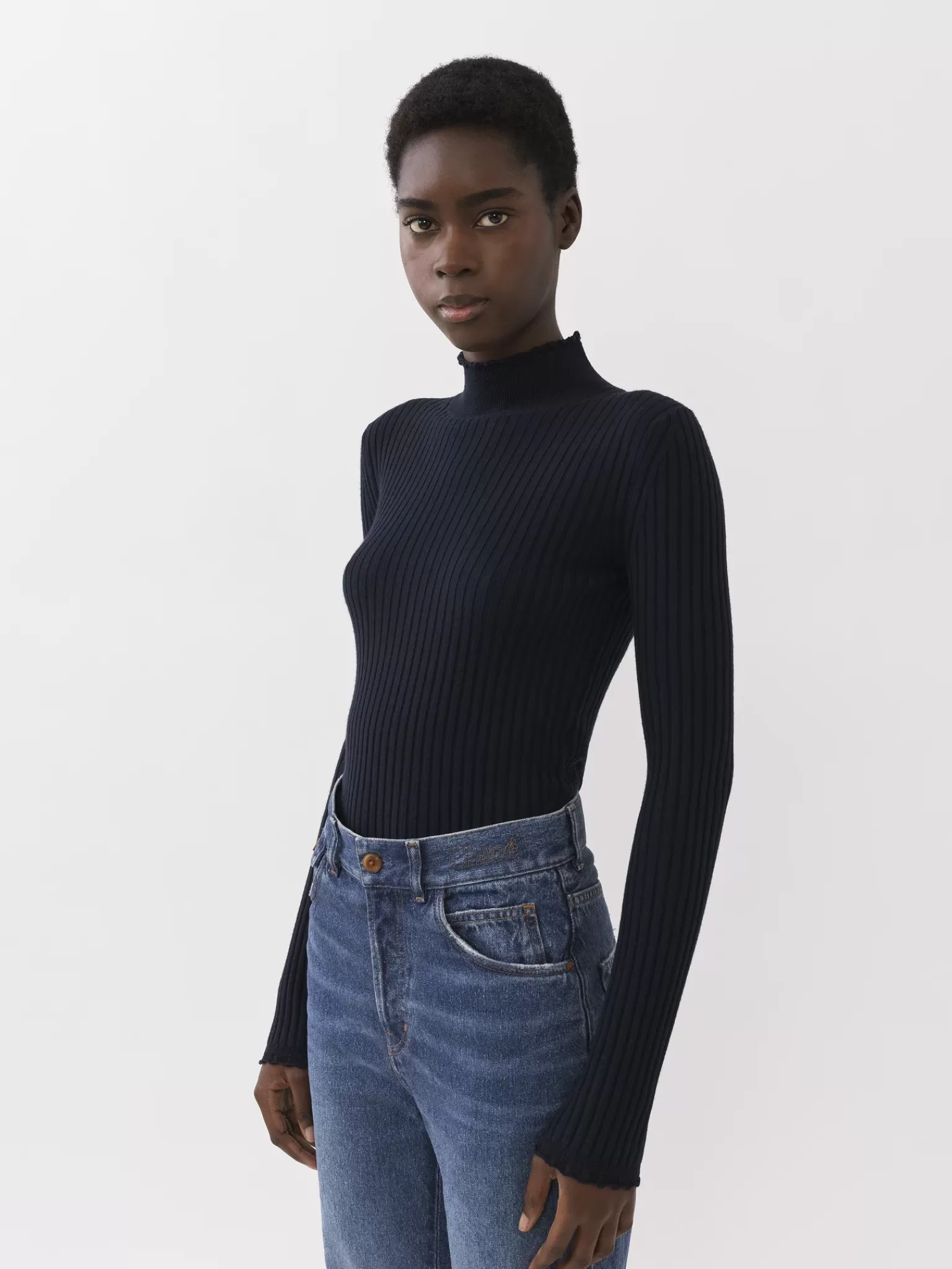 Femme Chloé Pull Col Montant