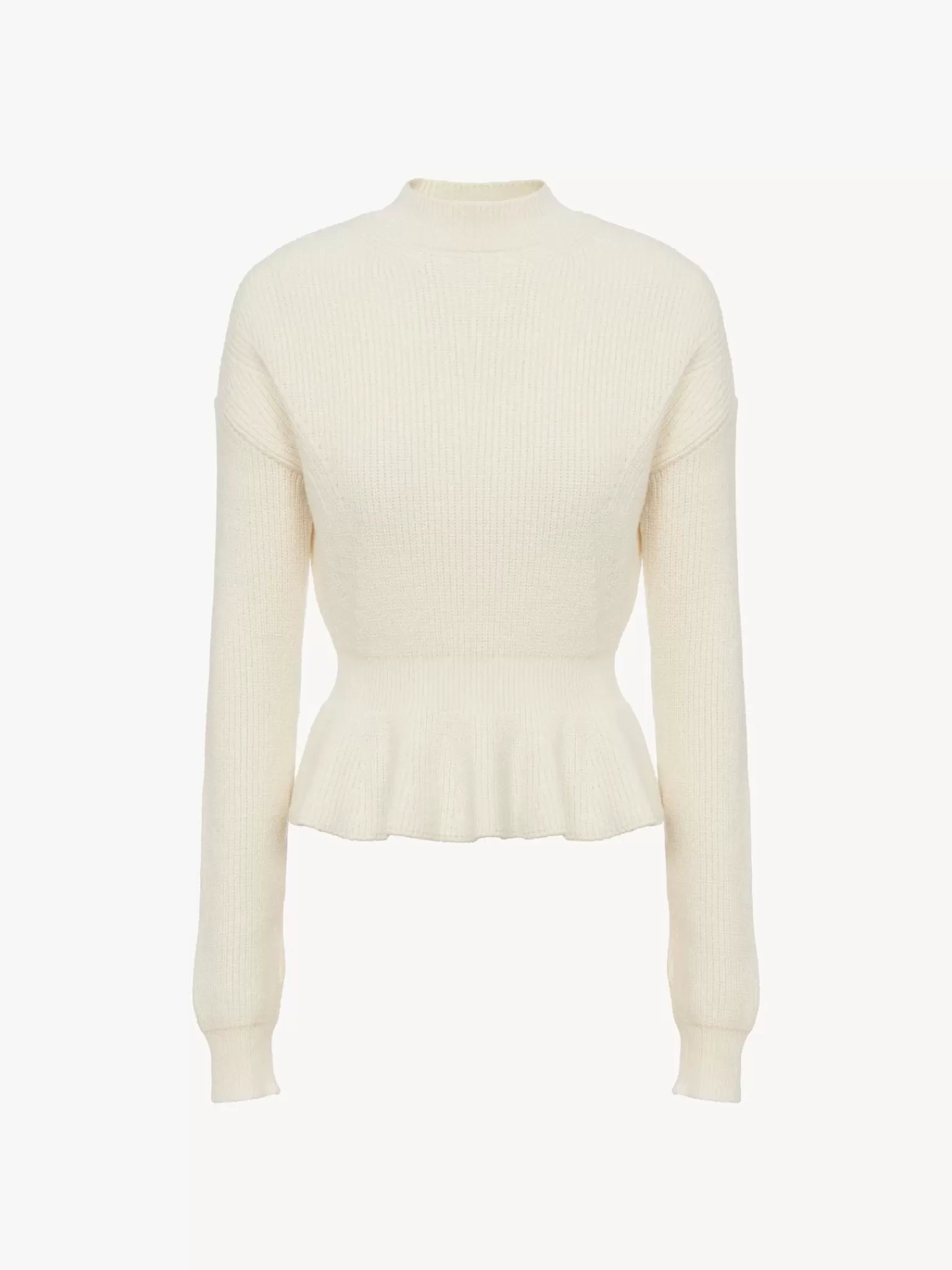 Femme Chloé Pull Col Montant A Basque