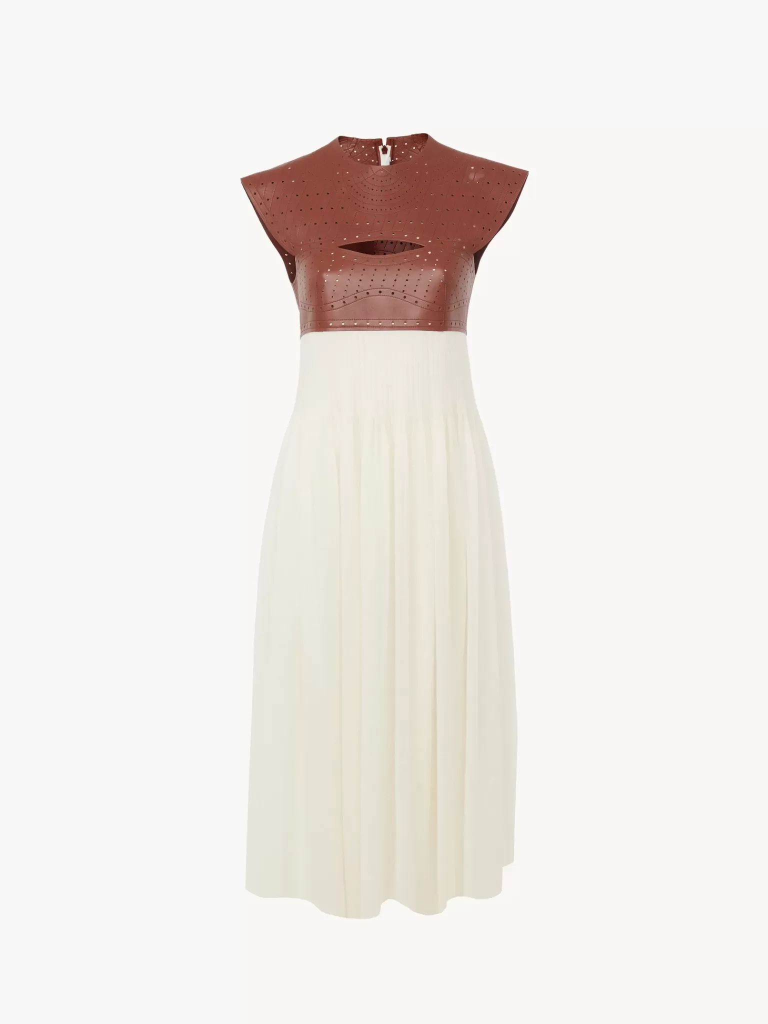 Femme Chloé Robe Midi Bi-Matiere