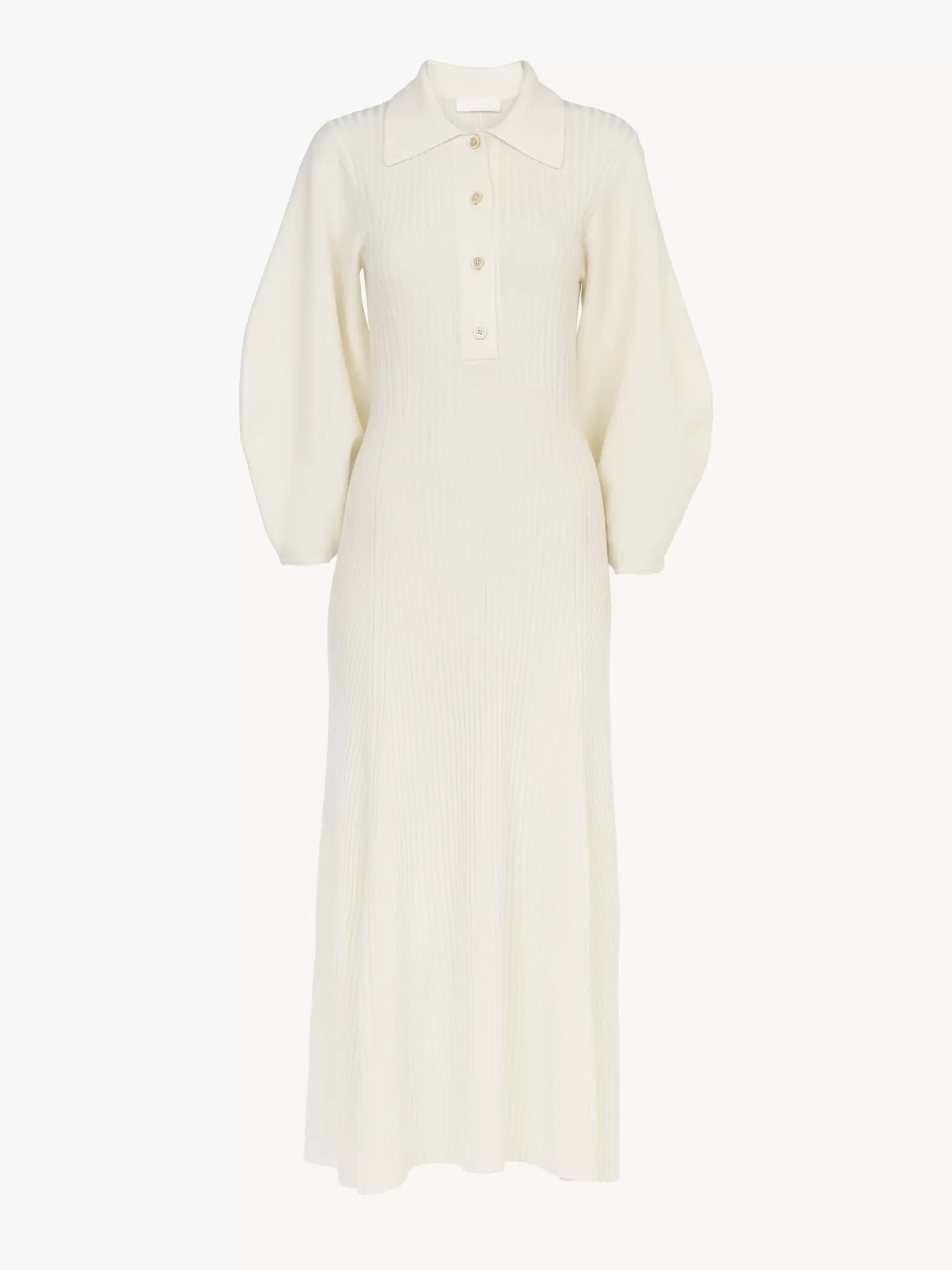 Femme Chloé Robe Midi Col Polo