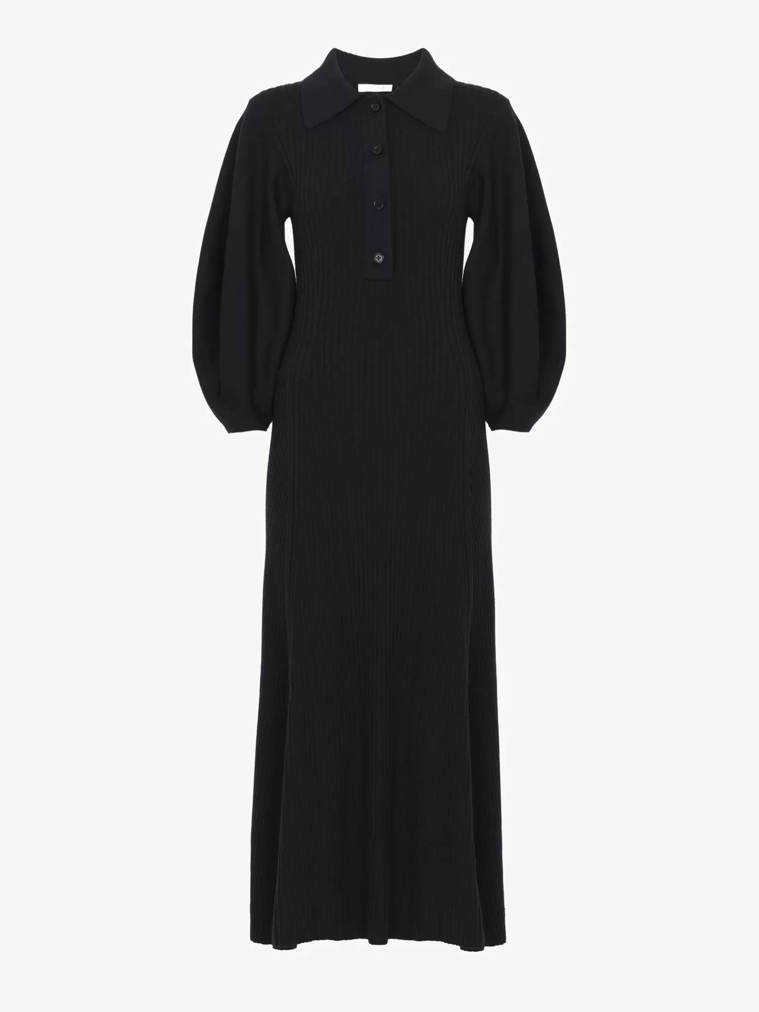 Femme Chloé Robe Midi Col Polo