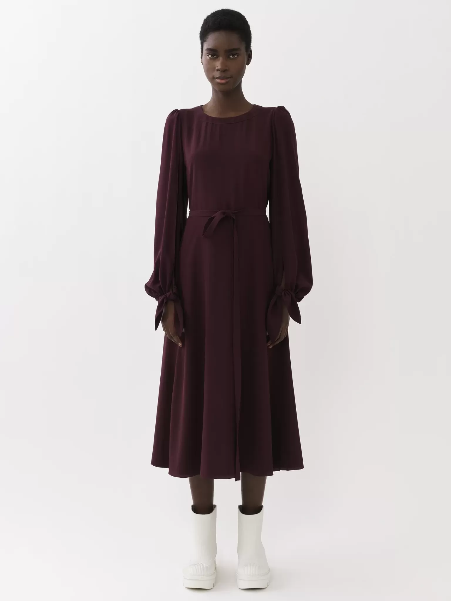 Femme Chloé Robe Midi Evasee