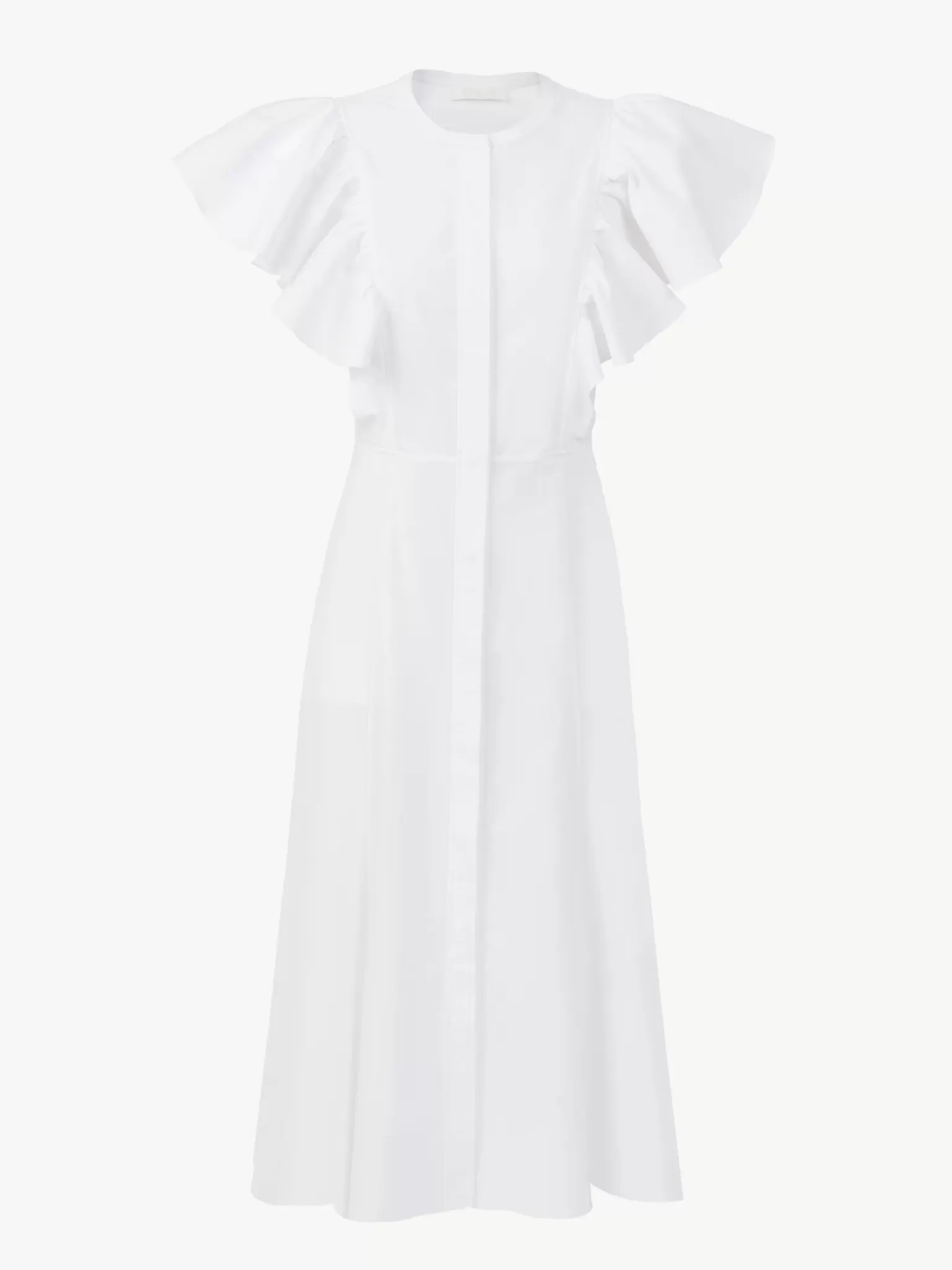 Femme Chloé Robe Midi Volantee