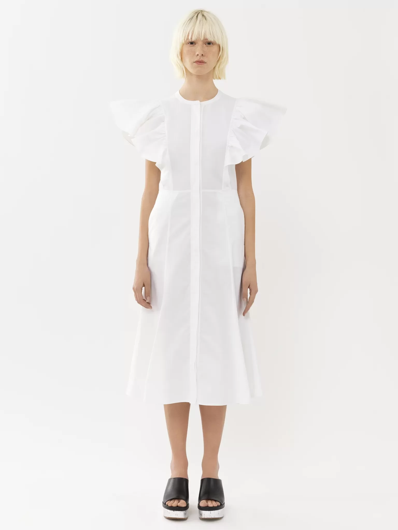 Femme Chloé Robe Midi Volantee