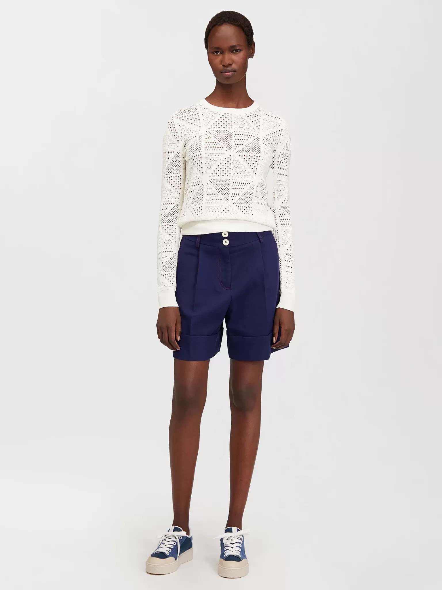 Femme Chloé Short Bermuda A Revers