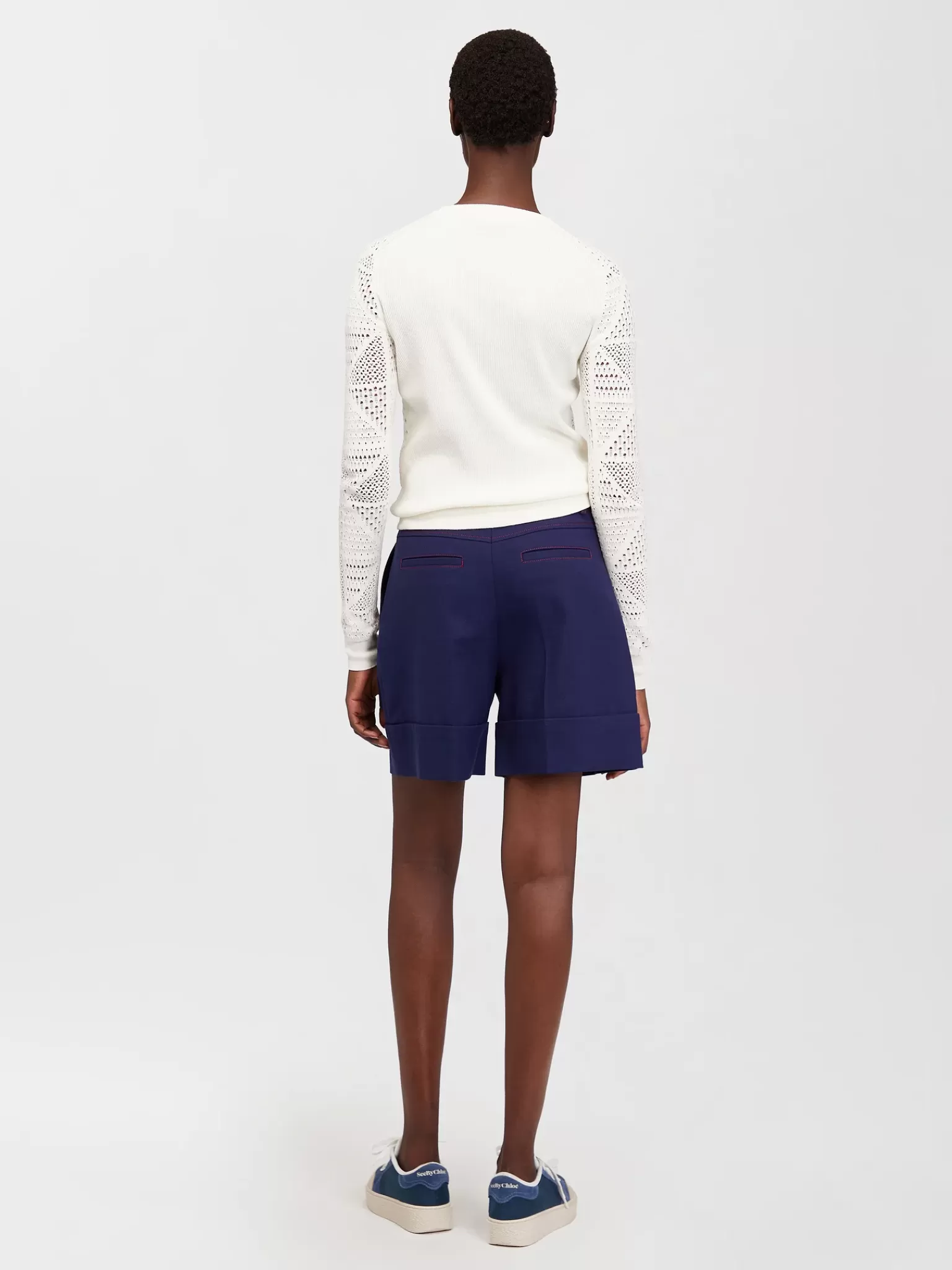 Femme Chloé Short Bermuda A Revers