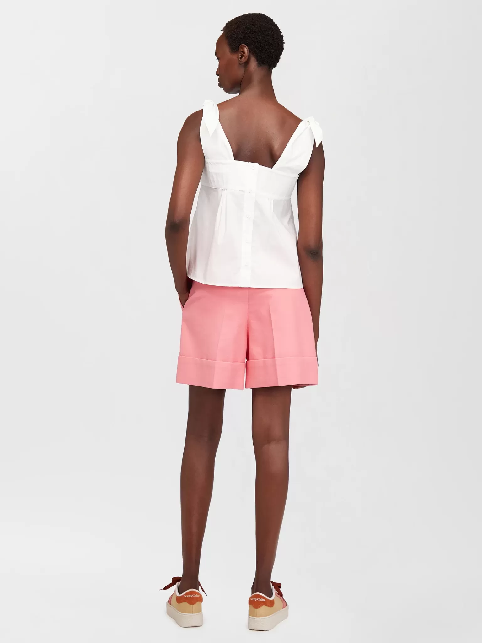 Femme Chloé Short Bermuda A Revers