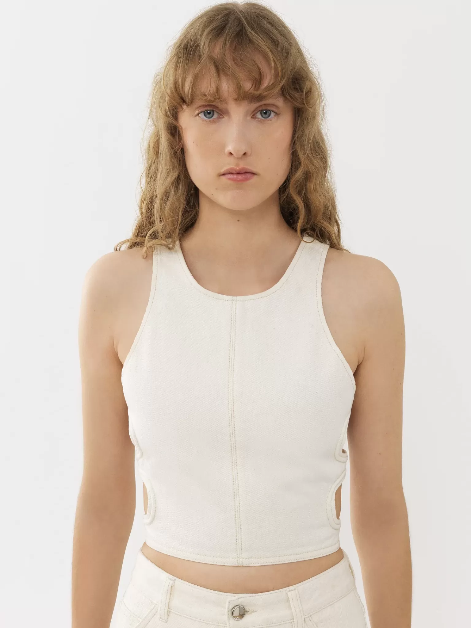 Femme Chloé Top Court Sans Manches