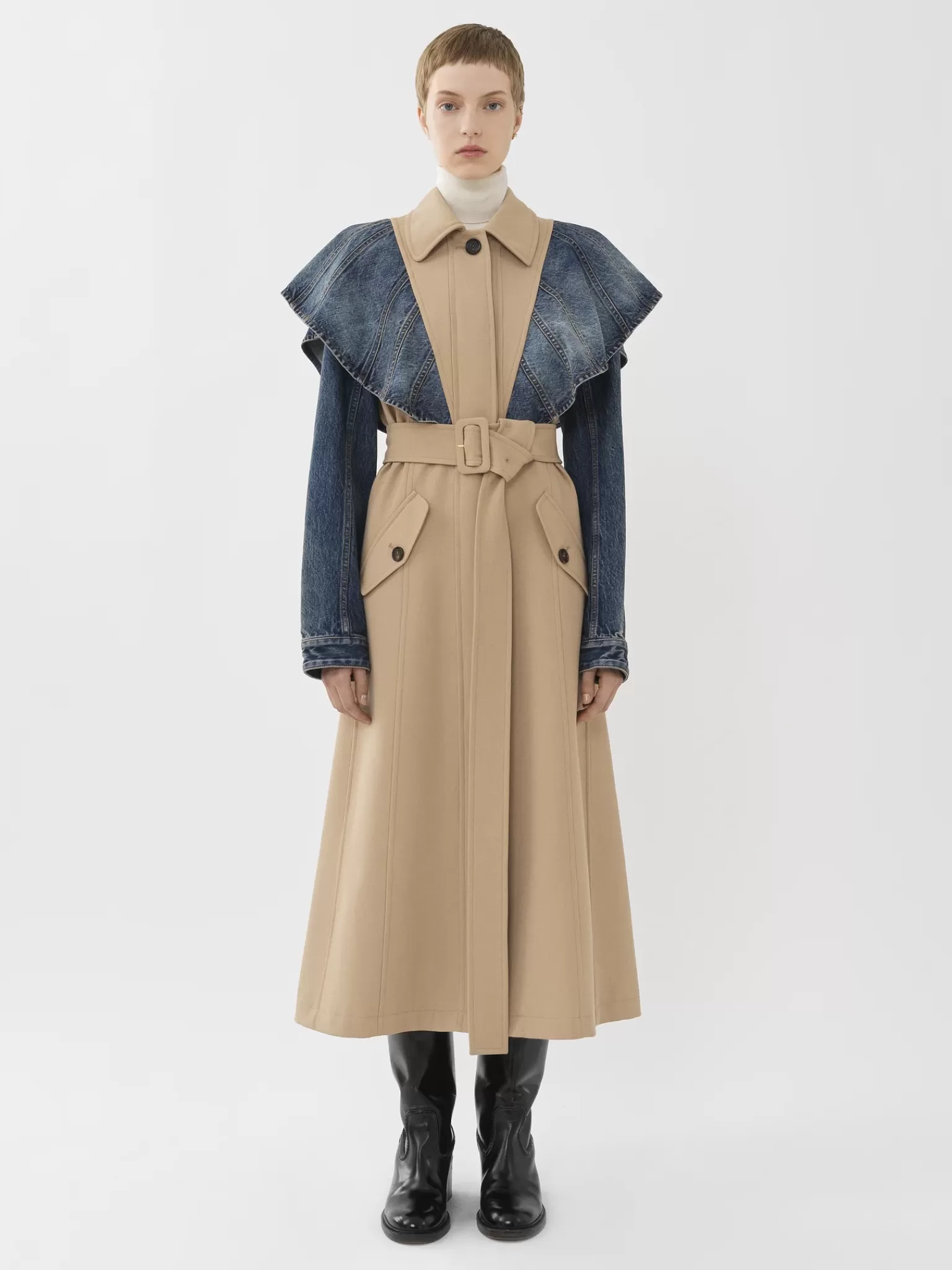 Femme Chloé Trench Bi-Matiere