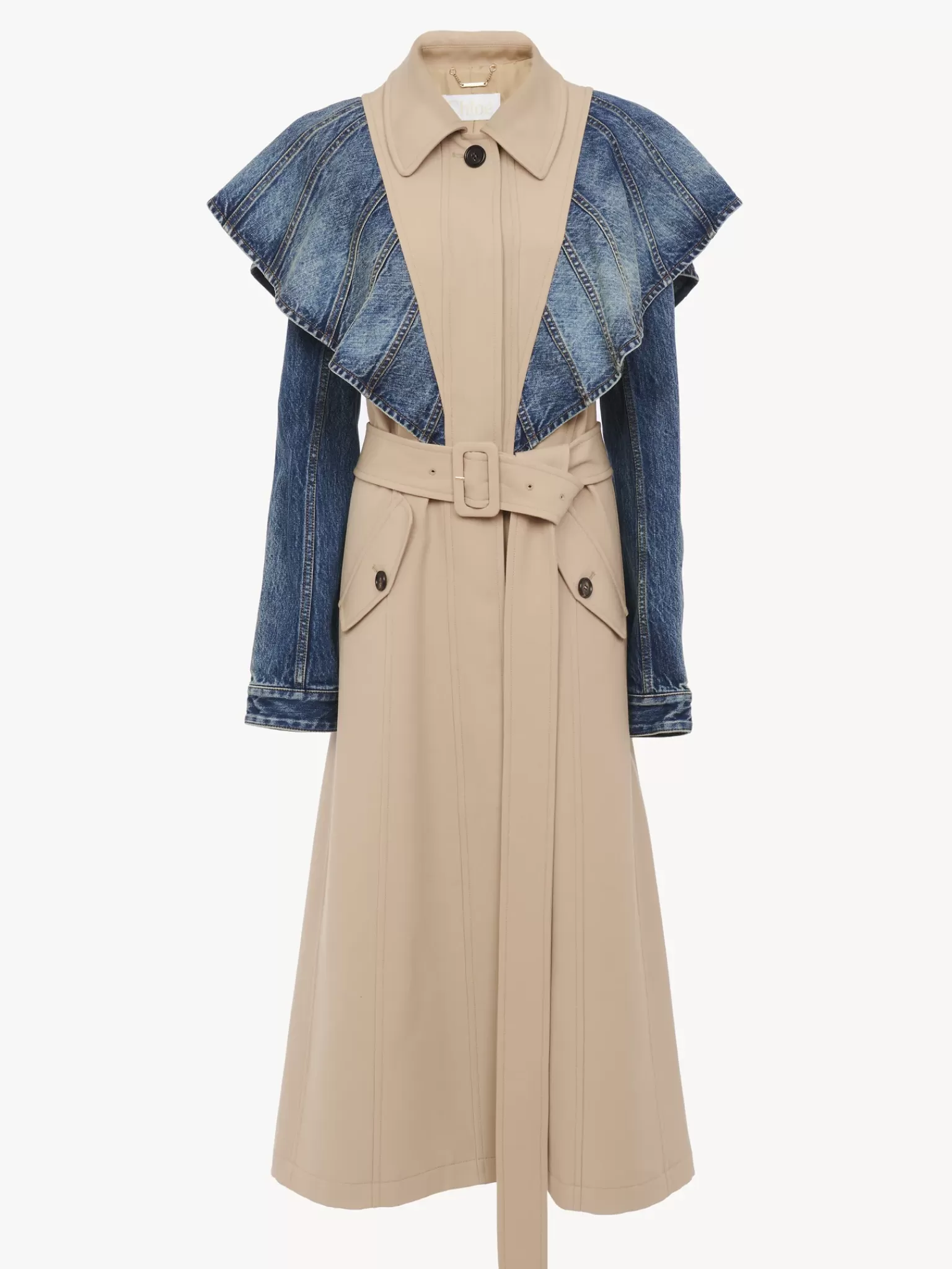 Femme Chloé Trench Bi-Matiere