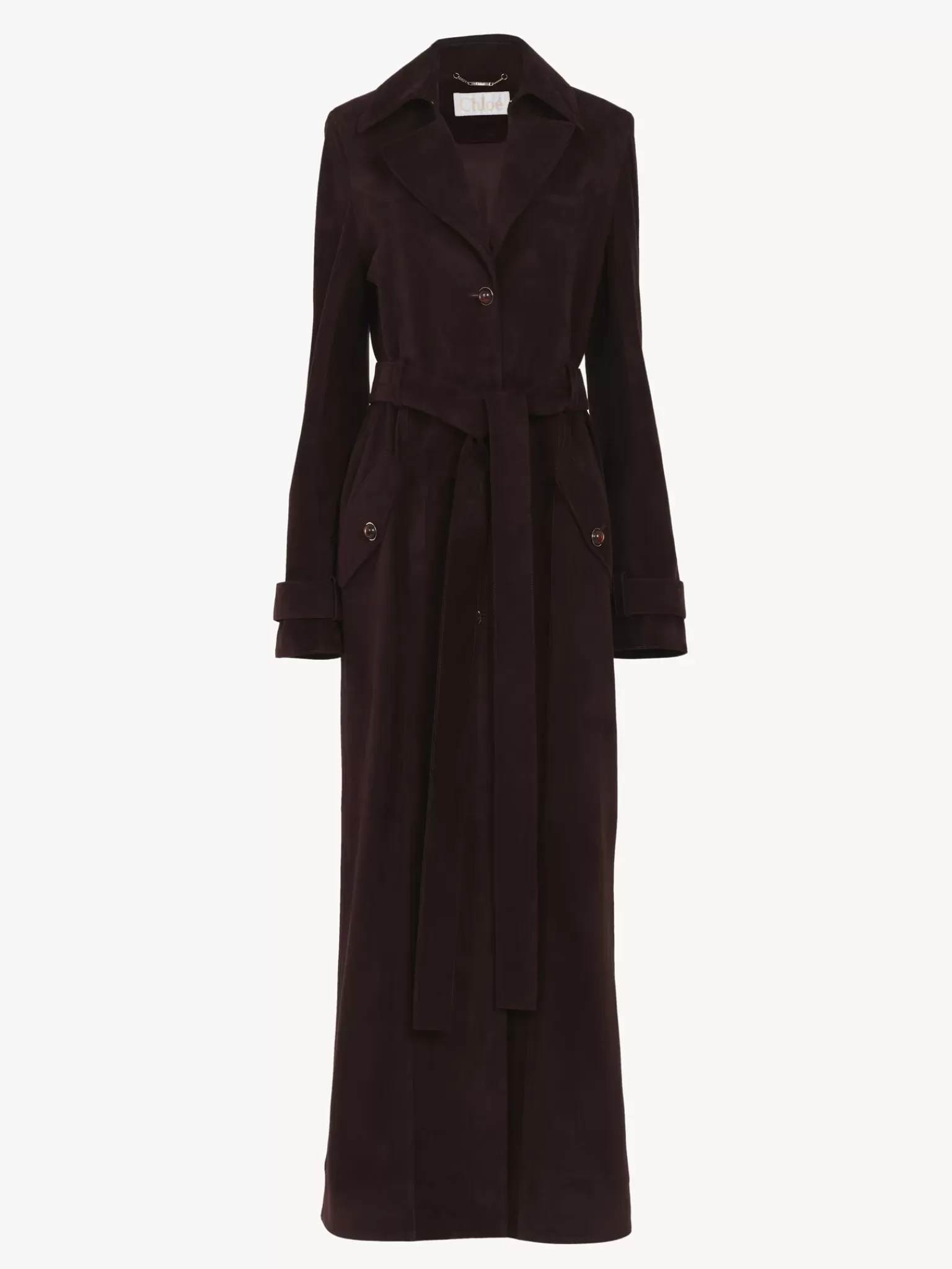 Femme Chloé Trench Long Ceinture