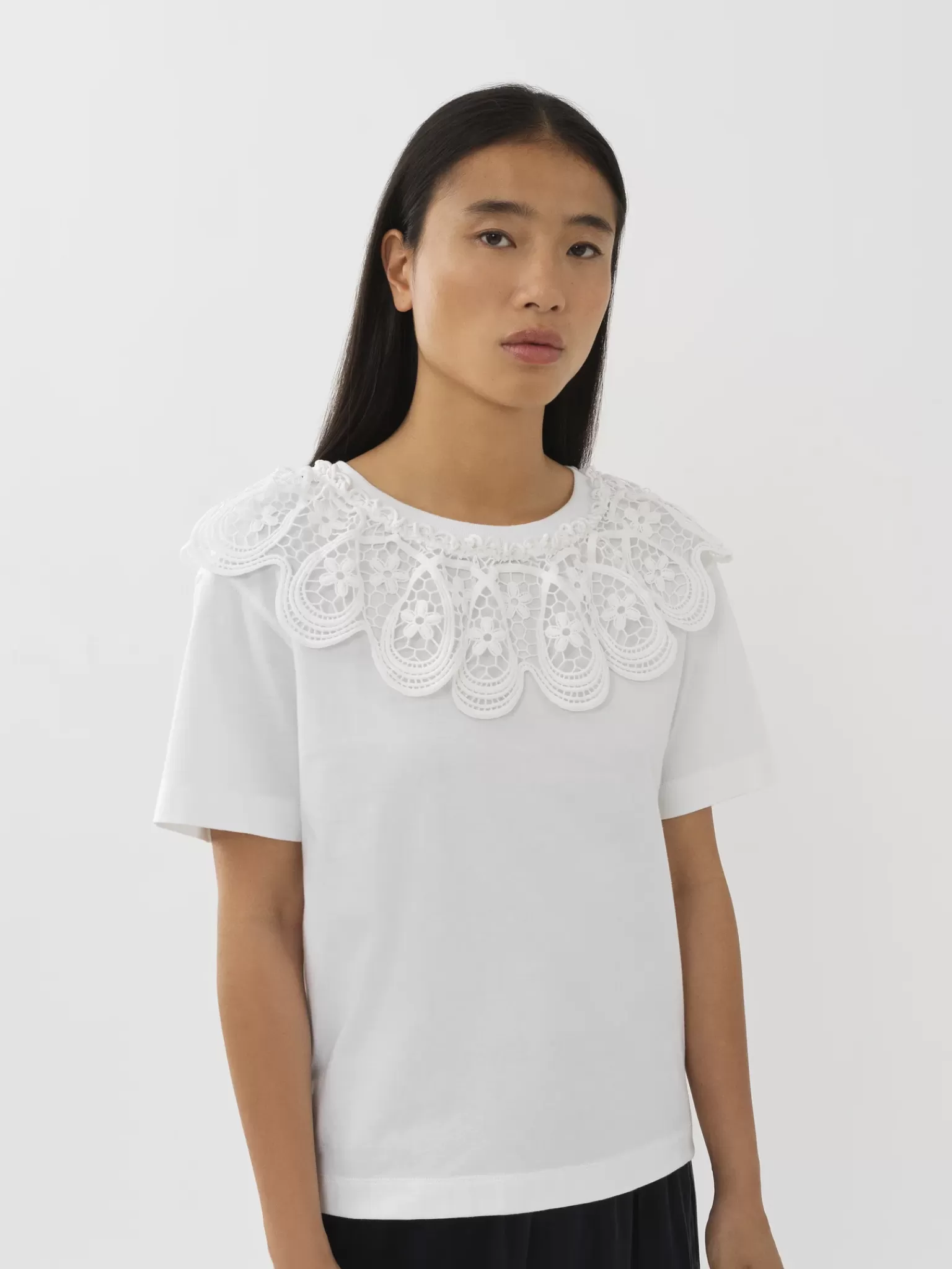 Femme Chloé T-Shirt A Collerette