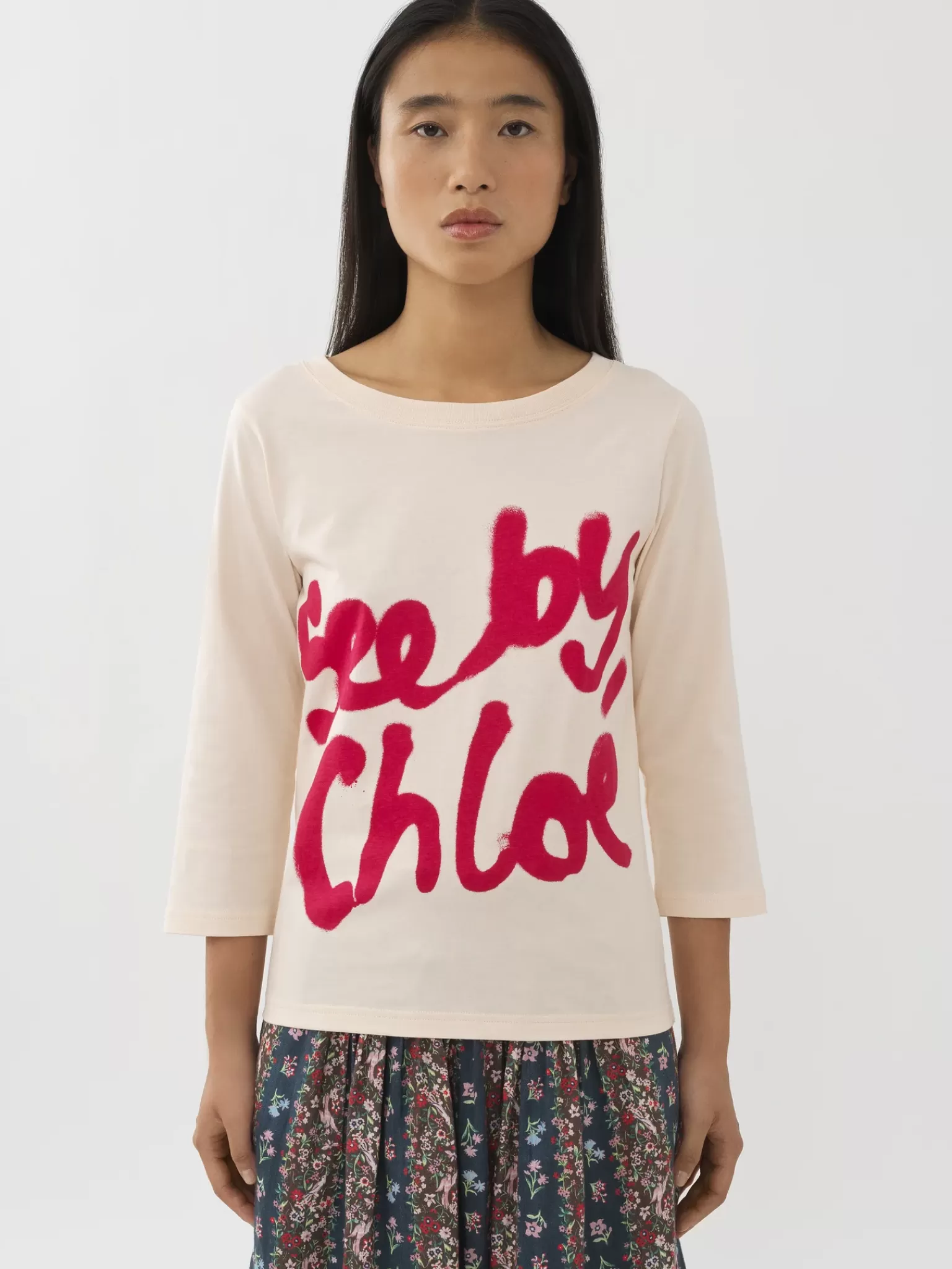 Femme Chloé T-Shirt Encolure Bateau