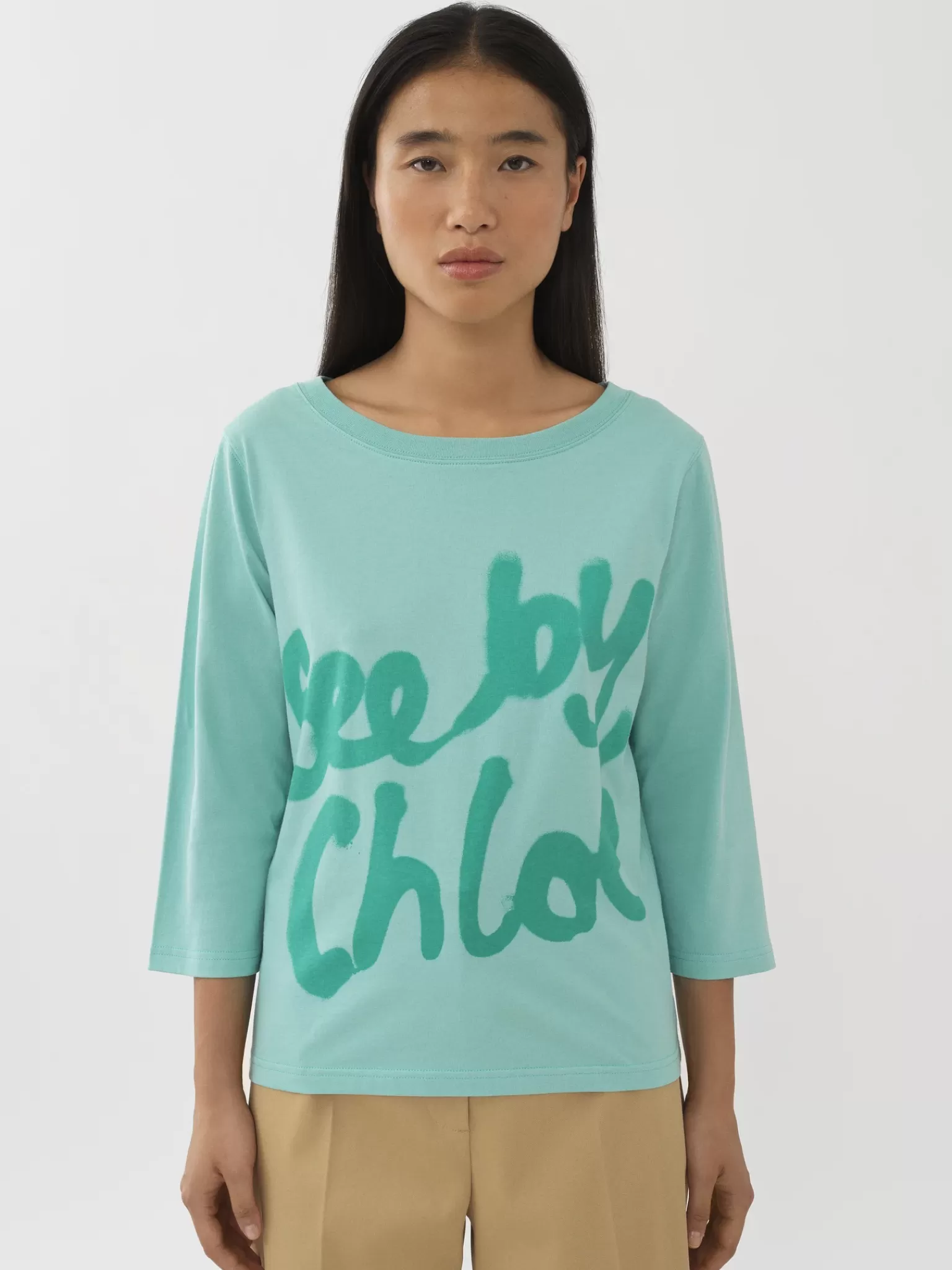 Femme Chloé T-Shirt Encolure Bateau