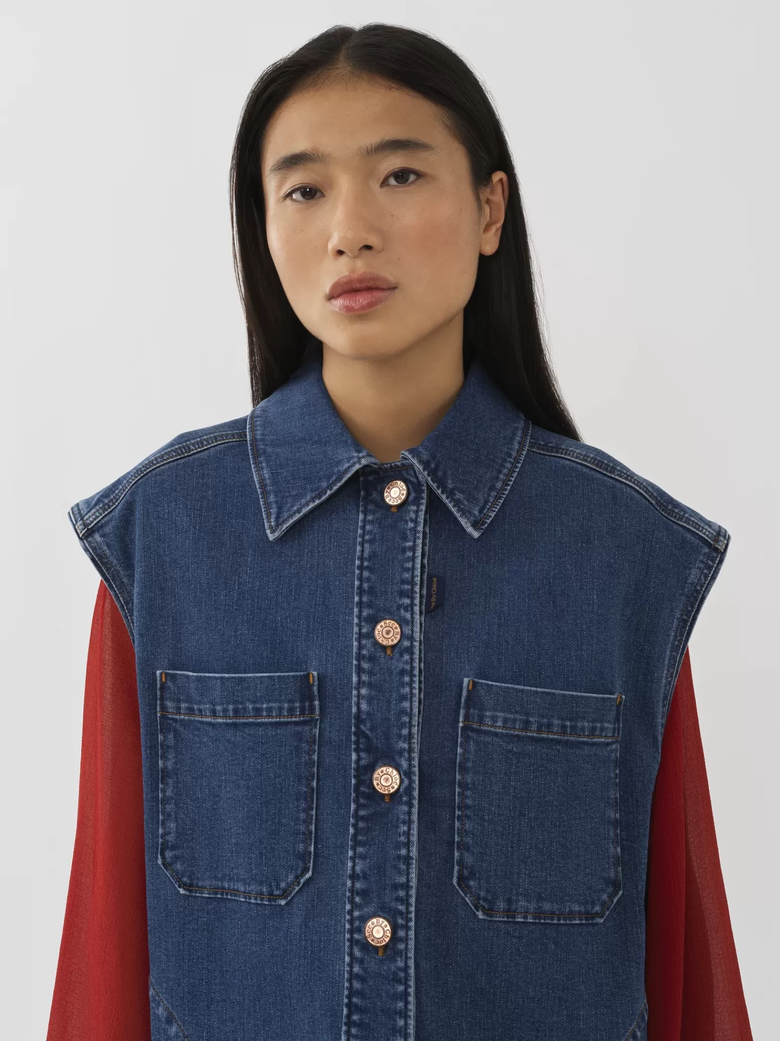 Femme Chloé Veste Sans Manches Oversize